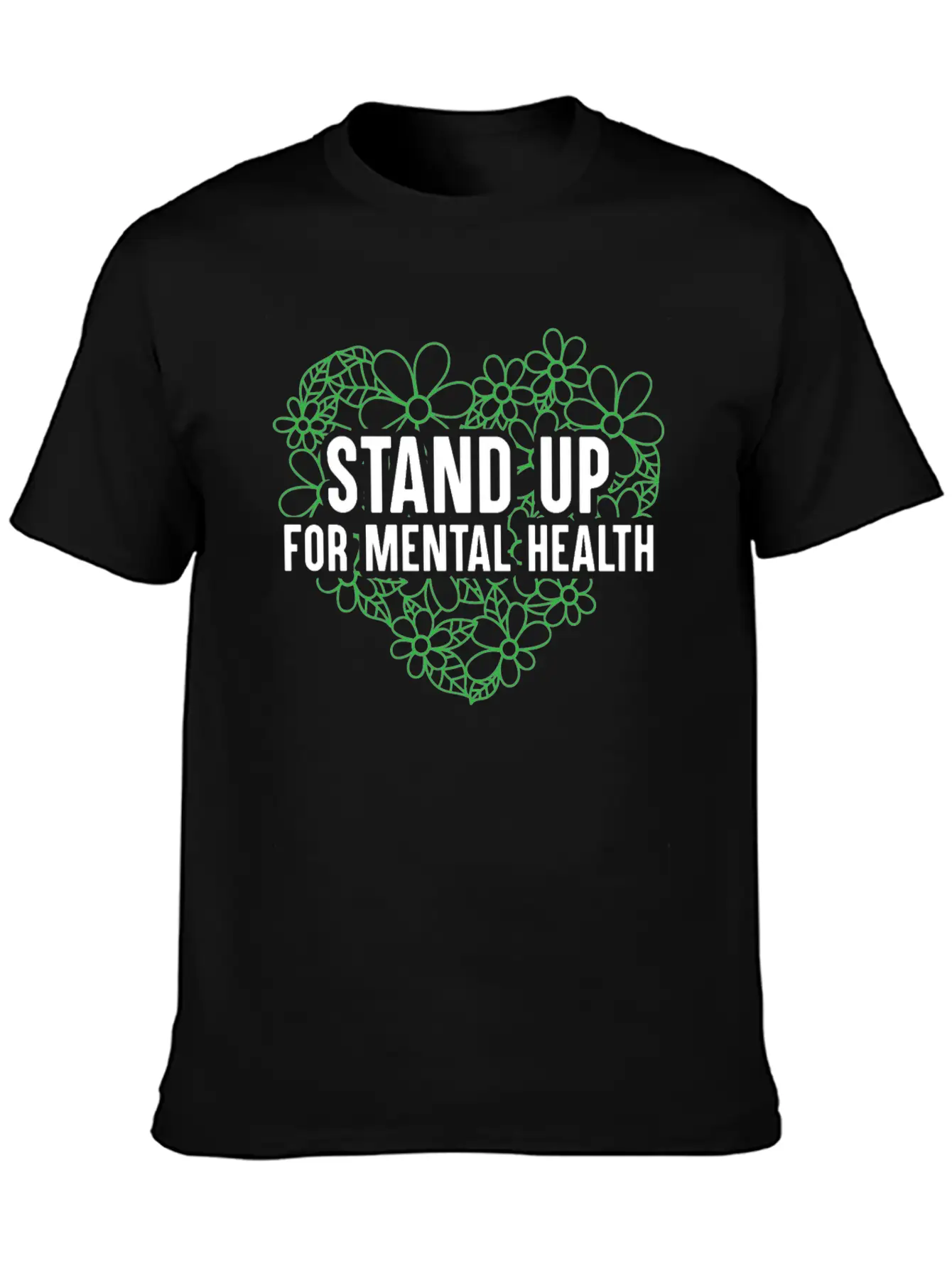 Stand Up For Mental Health Support End The Stigma Unisex Casual T-Shirt – Clean Design For Daily Comfort