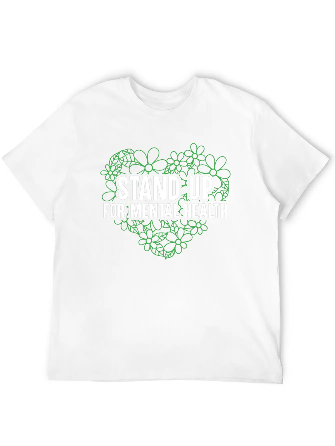 Stand Up For Mental Health Support End The Stigma Unisex Casual T-Shirt – Clean Design For Daily Comfort