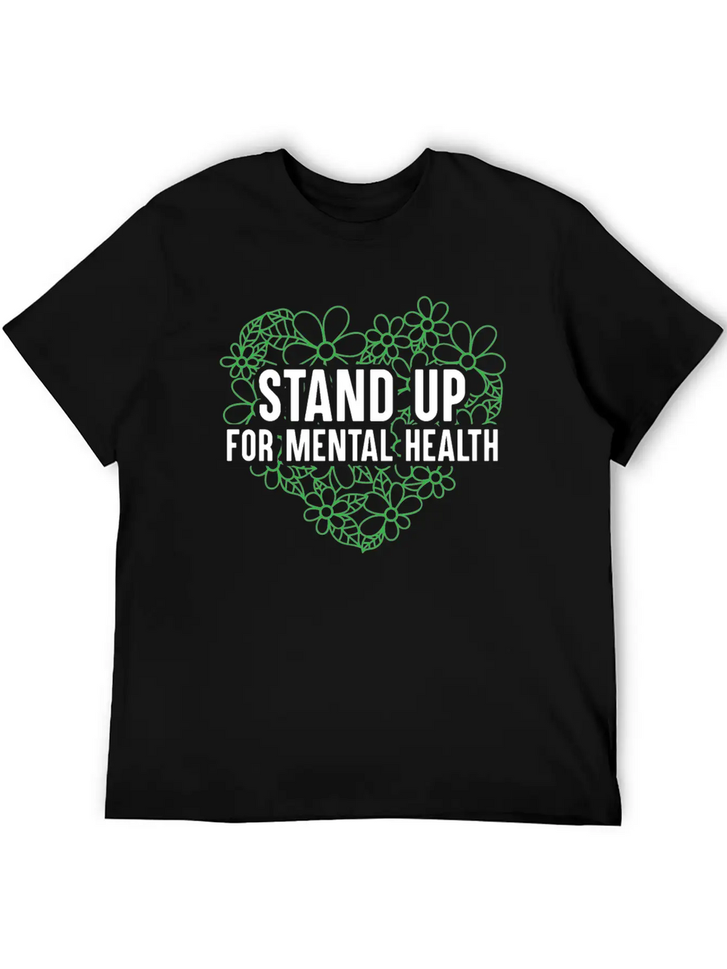 Stand Up For Mental Health Support End The Stigma Unisex Casual T-Shirt – Clean Design For Daily Comfort