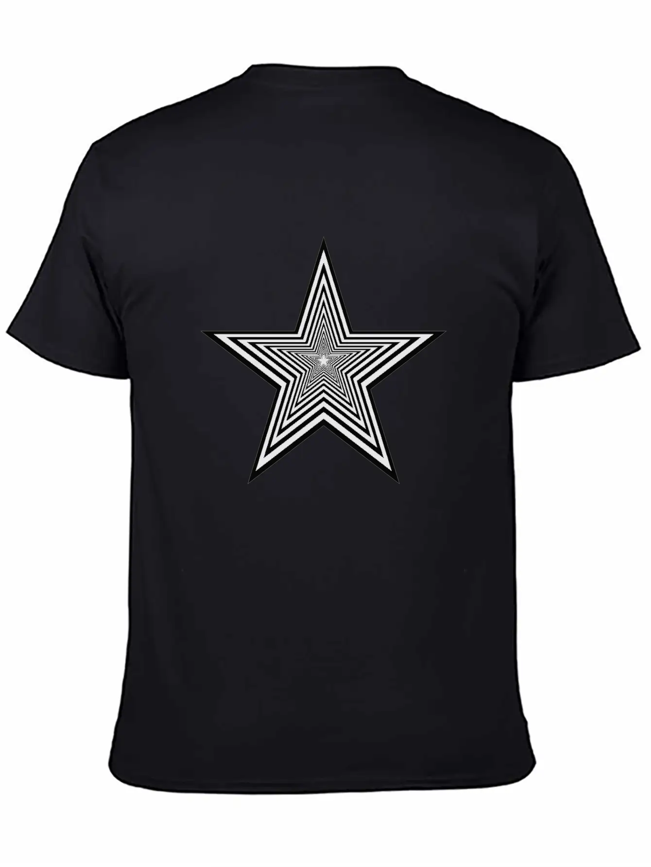 Star Black & White Unisex Casual T-Shirt – Clean Design For Daily Comfort