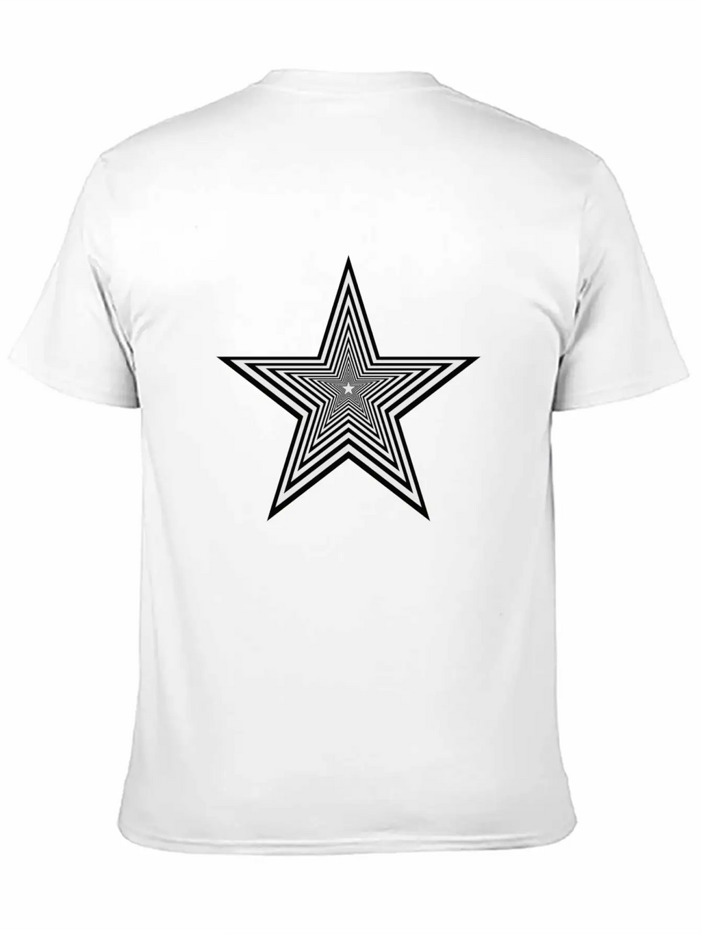Star Black & White Unisex Casual T-Shirt – Clean Design For Daily Comfort