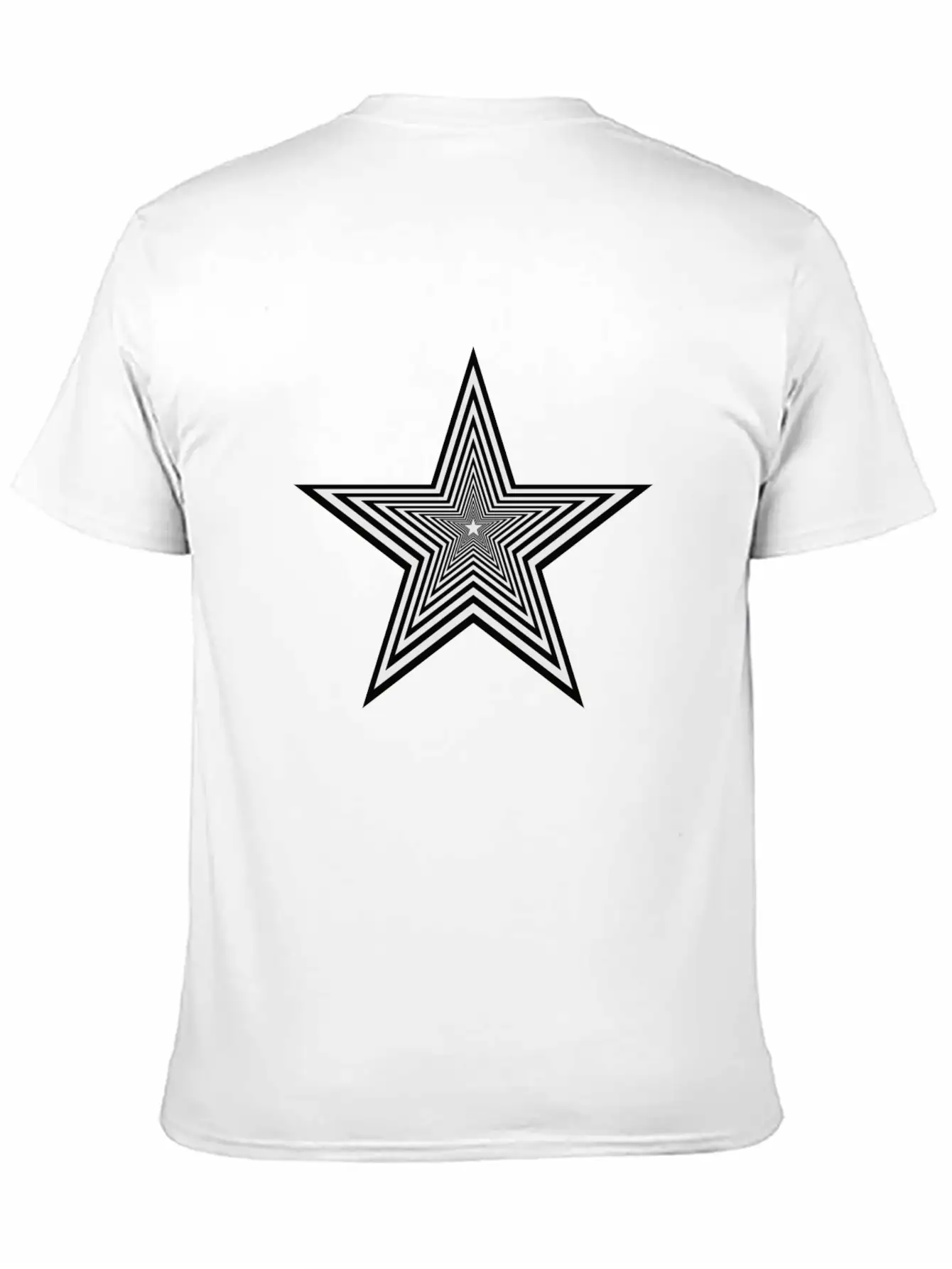 Star Black & White Unisex Casual T-Shirt – Clean Design For Daily Comfort