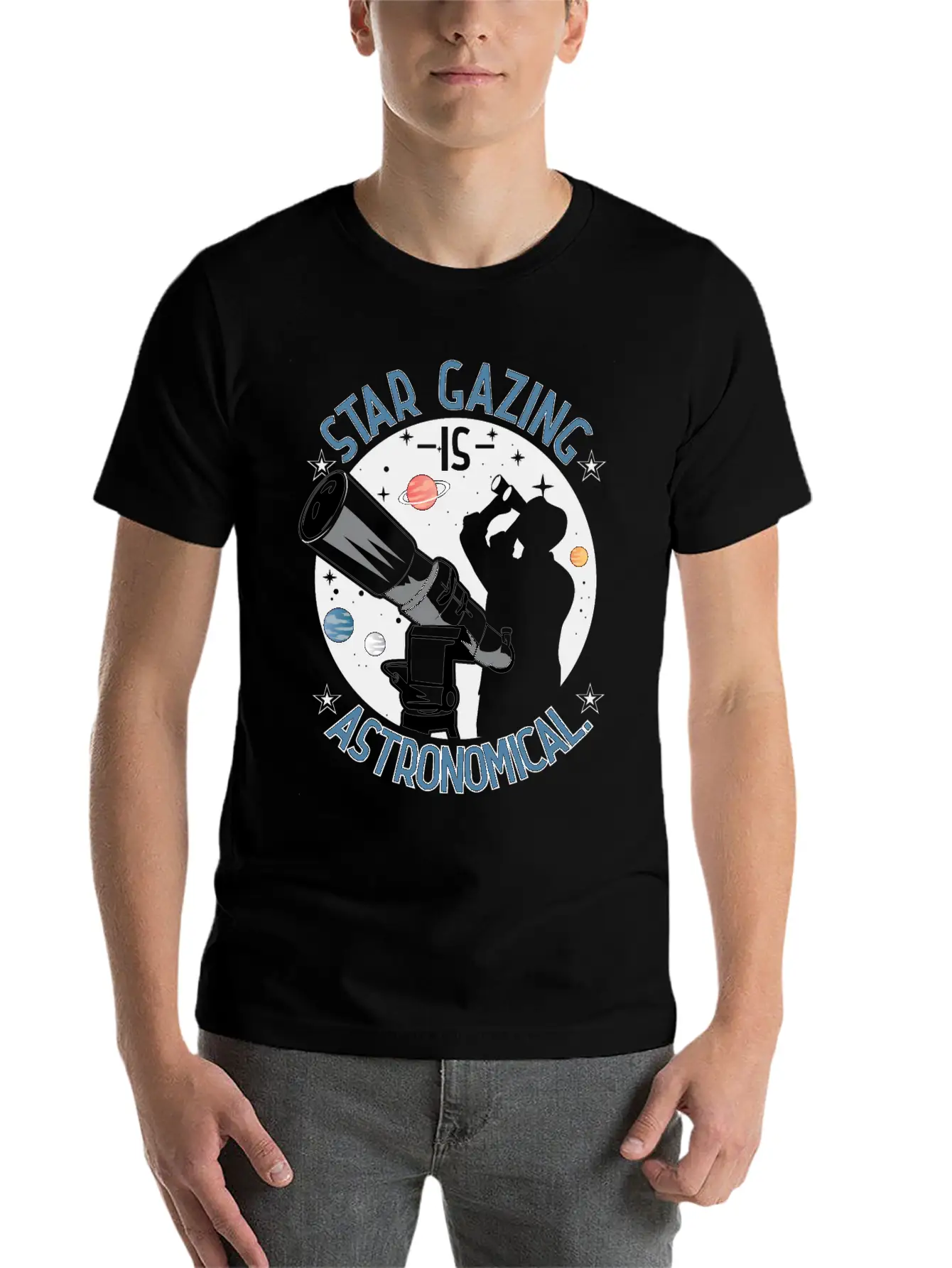 Star Gazing Is Astronomical. Essential Cotton Tee For Daily Outfits – Unisex Style
