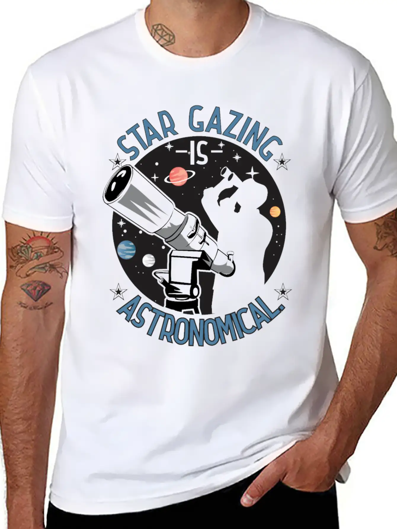 Star Gazing Is Astronomical. Essential Cotton Tee For Daily Outfits – Unisex Style