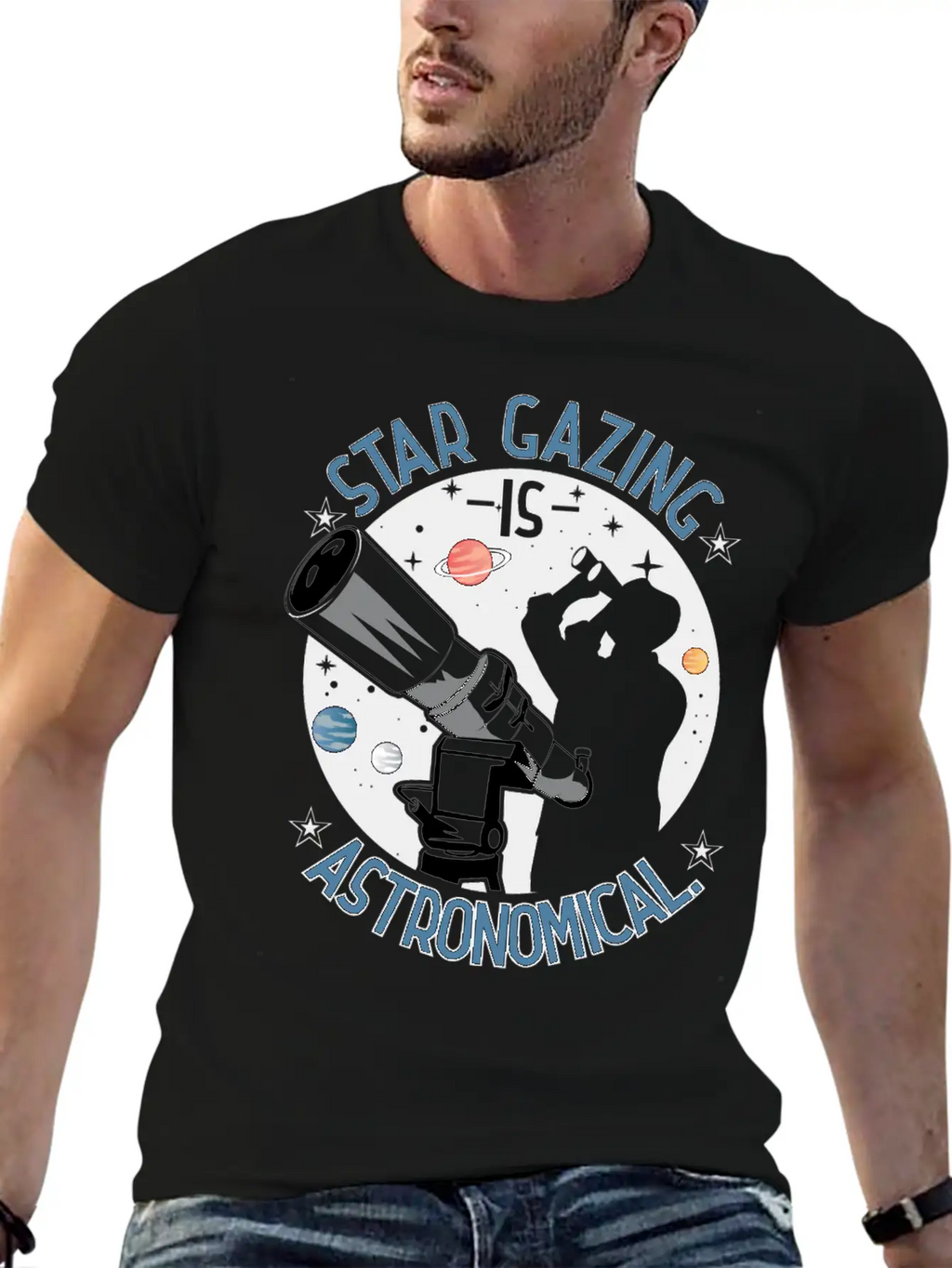 Star Gazing Is Astronomical. Essential Cotton Tee For Daily Outfits – Unisex Style