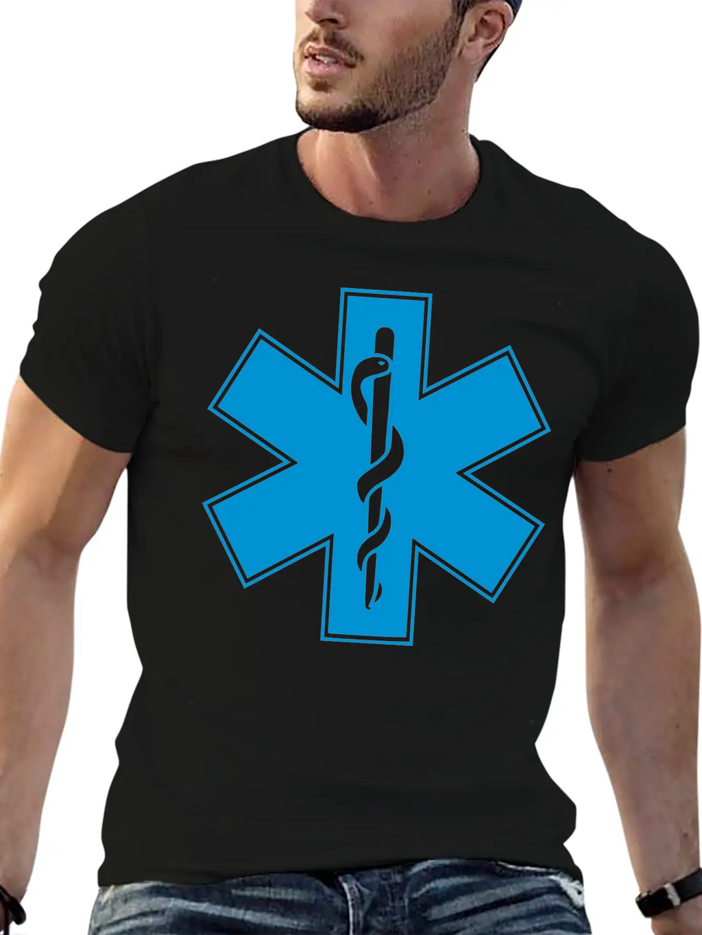 Star Of Life Unisex Short Sleeve Soft Cotton T-Shirt – Casual Everyday Wear