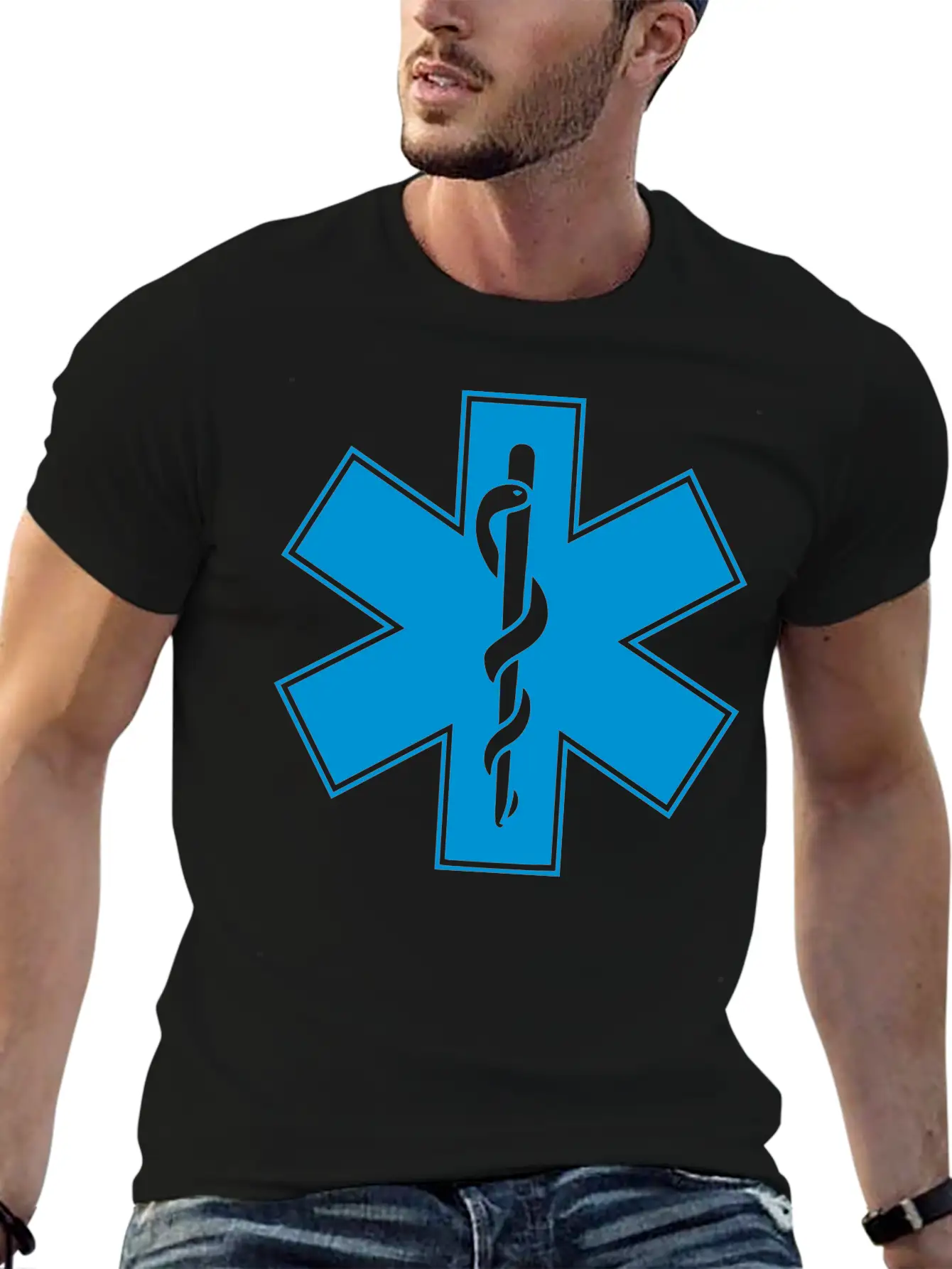 Star Of Life Unisex Short Sleeve Soft Cotton T-Shirt – Casual Everyday Wear