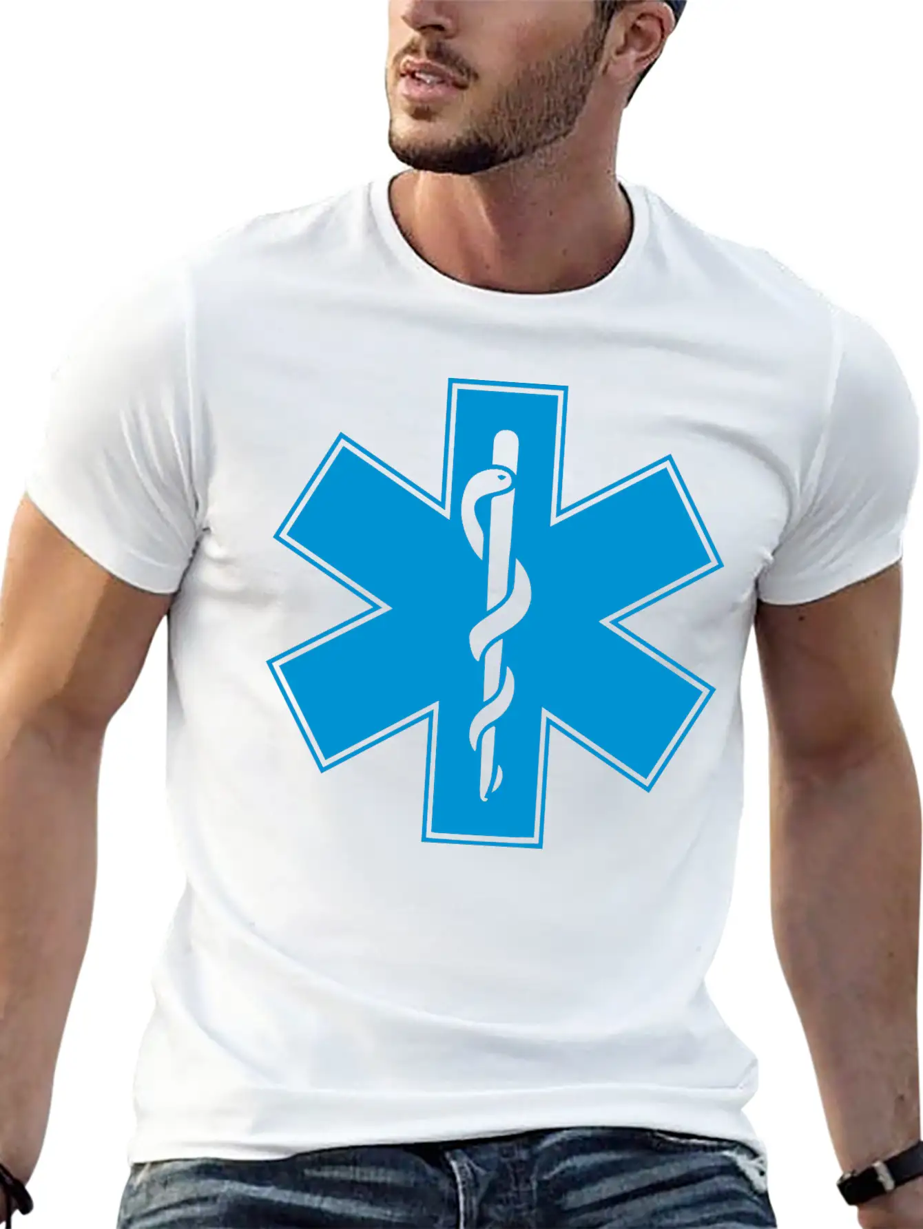 Star Of Life Unisex Short Sleeve Soft Cotton T-Shirt – Casual Everyday Wear