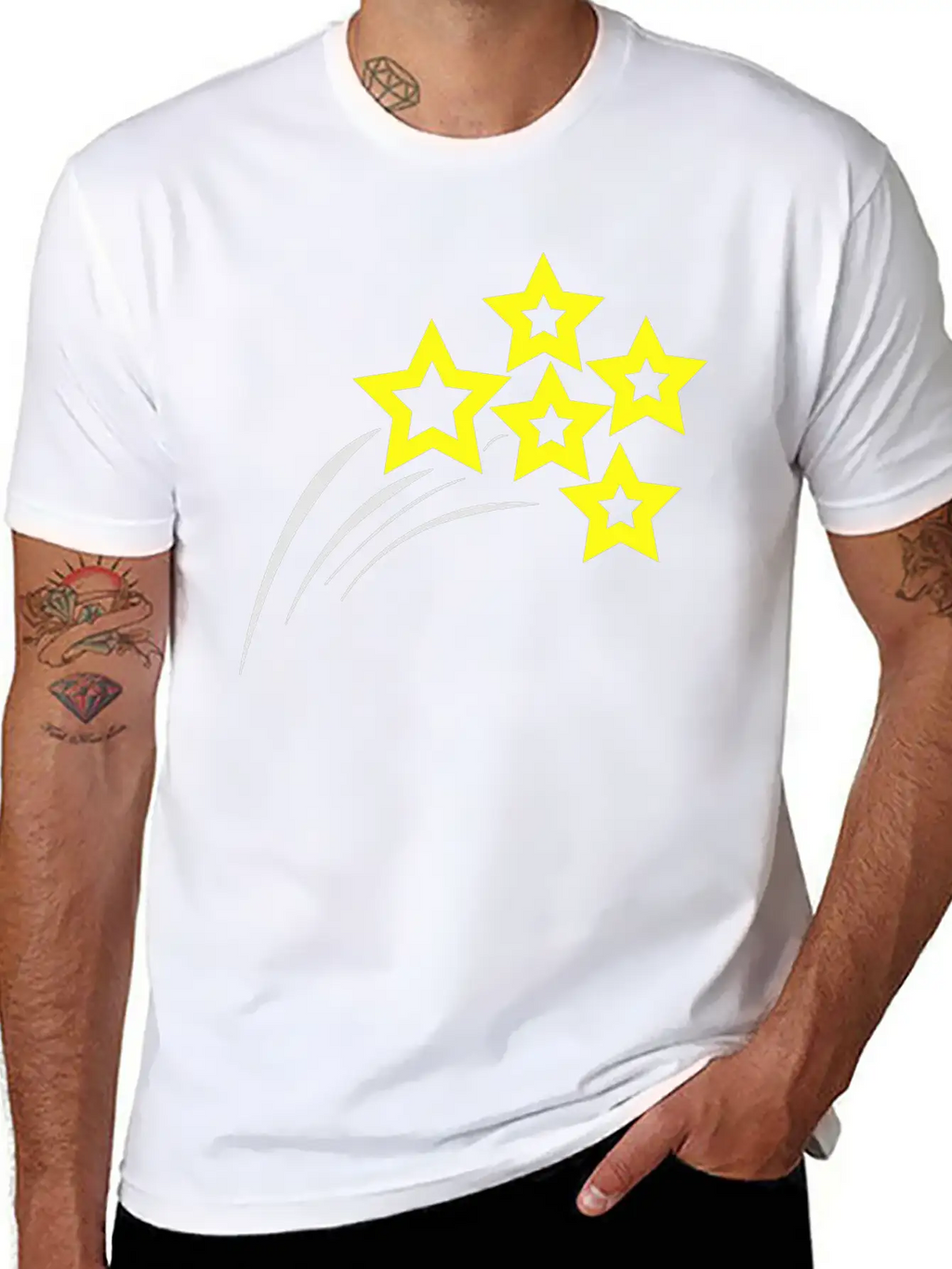 Starry Streak 001 Unisex Short Sleeve Soft Cotton T-Shirt – Casual Everyday Wear