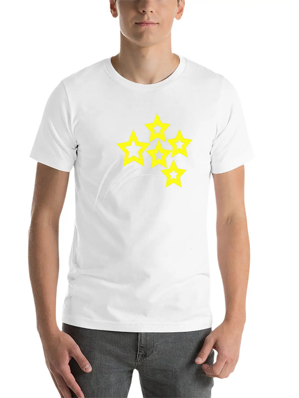 Starry Streak 001 Unisex Short Sleeve Soft Cotton T-Shirt – Casual Everyday Wear