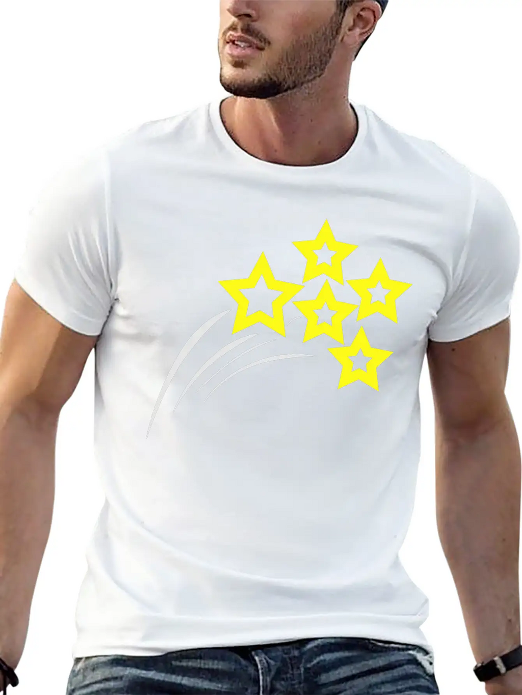Starry Streak 001 Unisex Short Sleeve Soft Cotton T-Shirt – Casual Everyday Wear