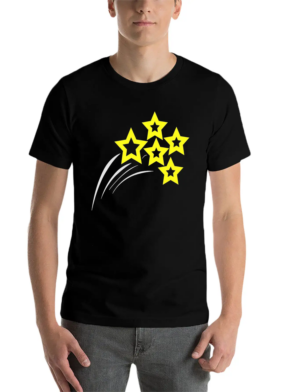 Starry Streak 001 Unisex Short Sleeve Soft Cotton T-Shirt – Casual Everyday Wear