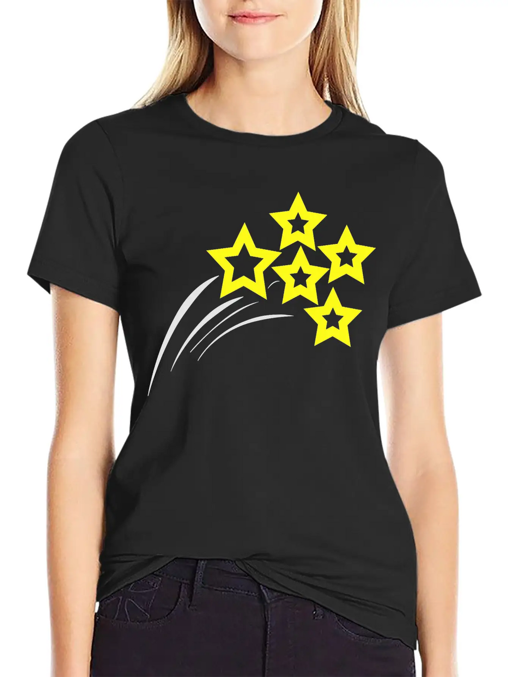 Starry Streak 001 Unisex Short Sleeve Soft Cotton T-Shirt – Casual Everyday Wear