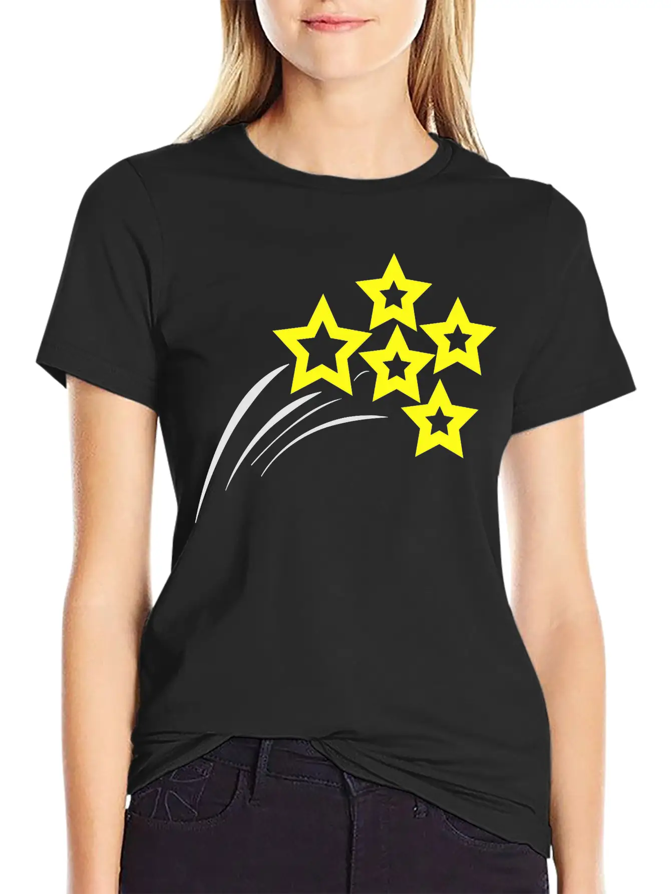 Starry Streak 001 Unisex Short Sleeve Soft Cotton T-Shirt – Casual Everyday Wear