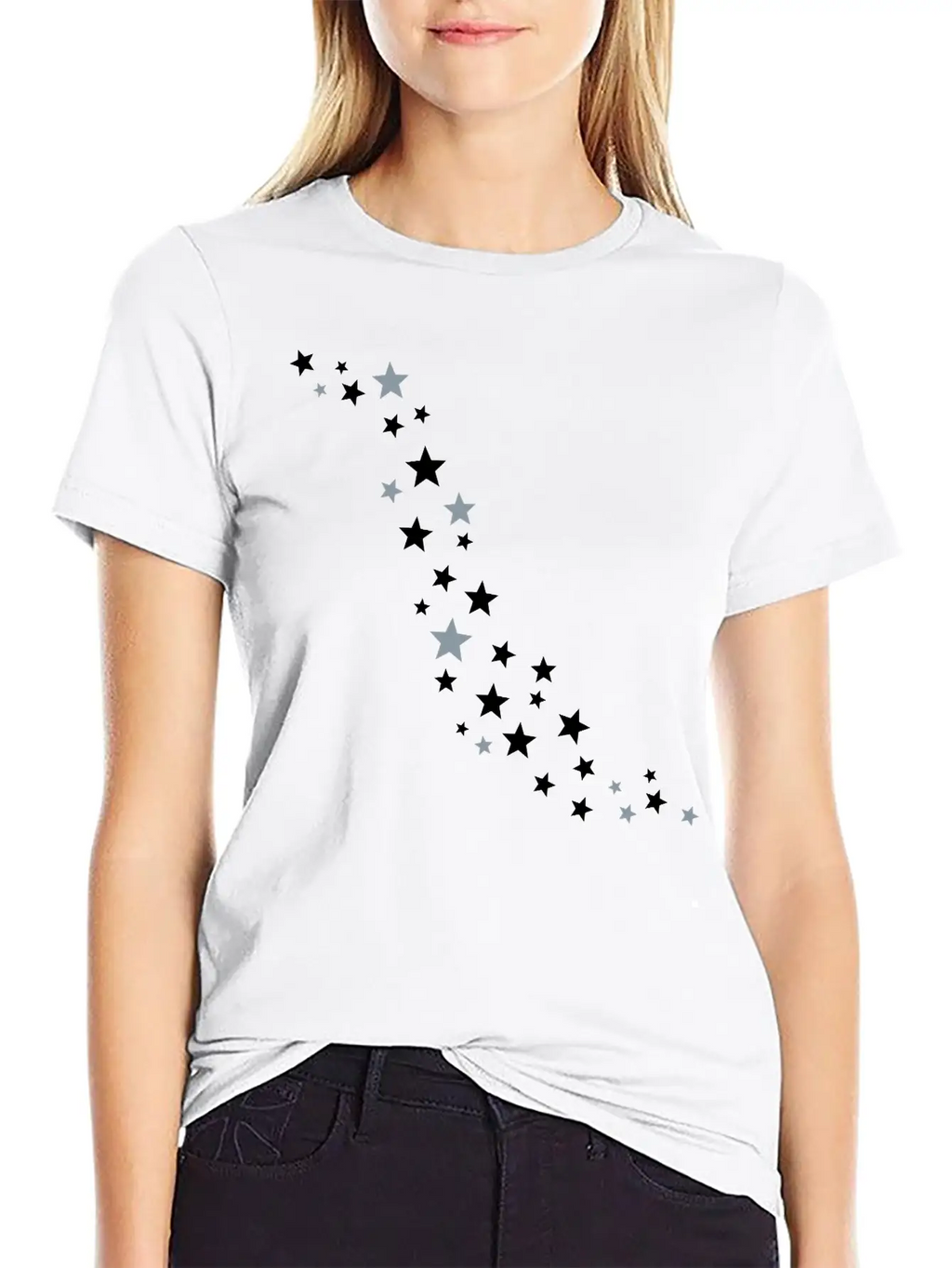 Stars Cloud Casual Graphic T-Shirt – Simple And Comfortable Daily Wear