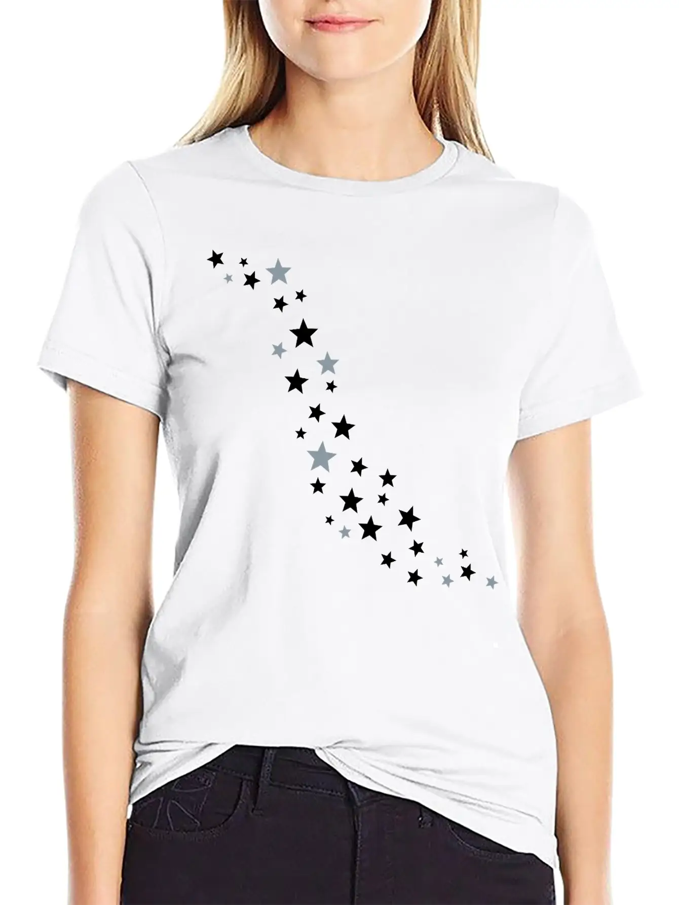 Stars Cloud Casual Graphic T-Shirt – Simple And Comfortable Daily Wear