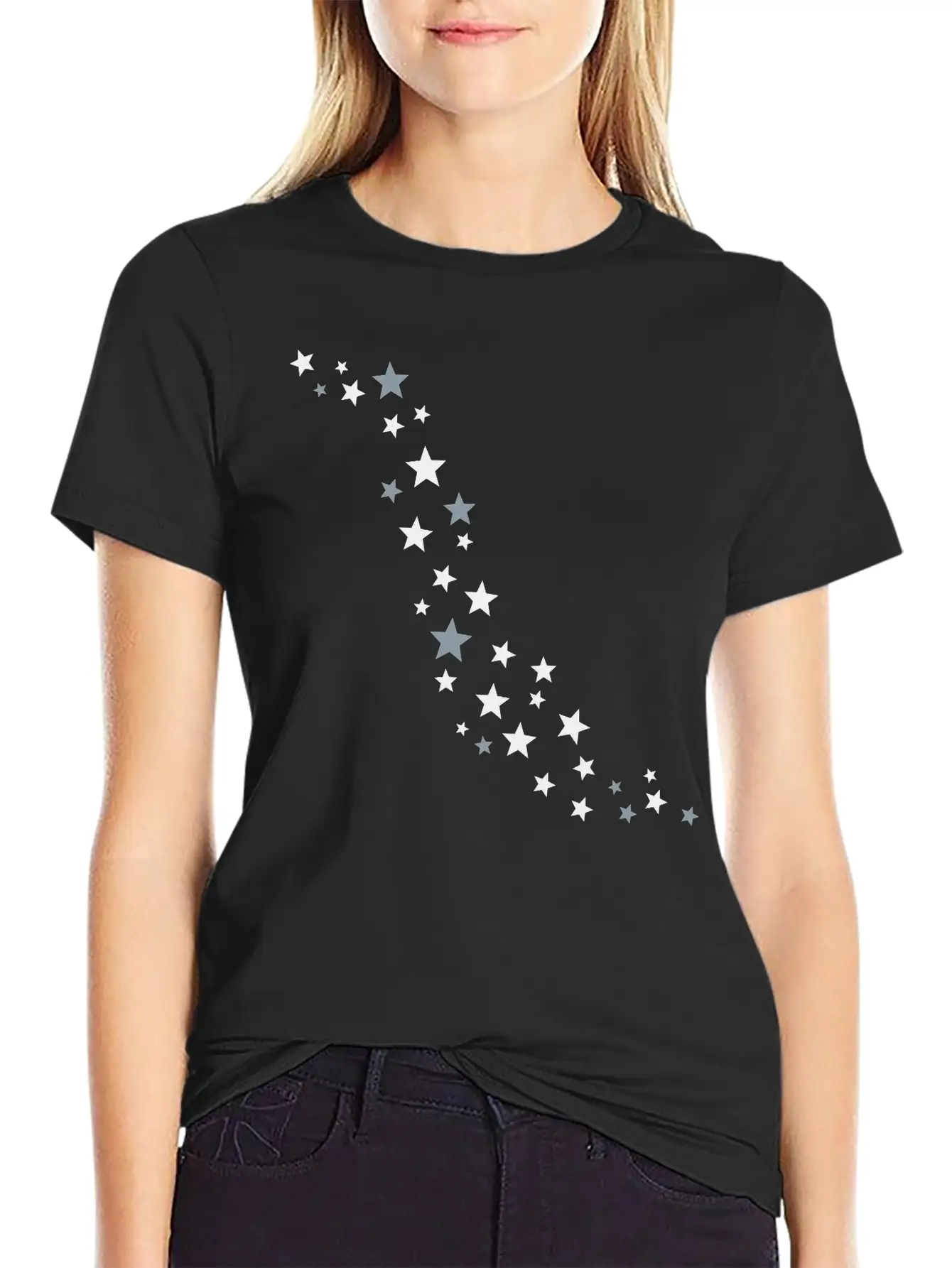 Stars Cloud Casual Graphic T-Shirt – Simple And Comfortable Daily Wear