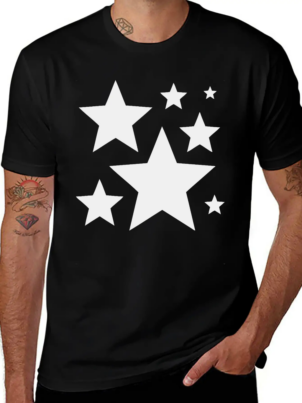 Stars Unisex Casual T-Shirt – Clean Design For Daily Comfort