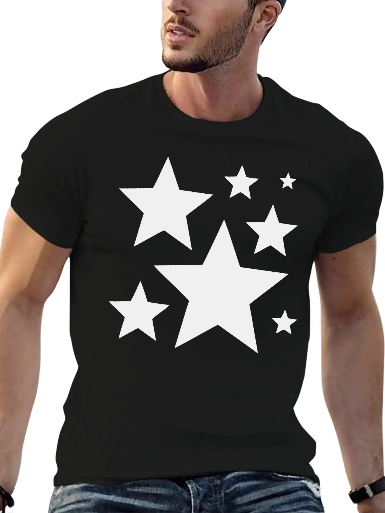 Stars Unisex Casual T-Shirt – Clean Design For Daily Comfort