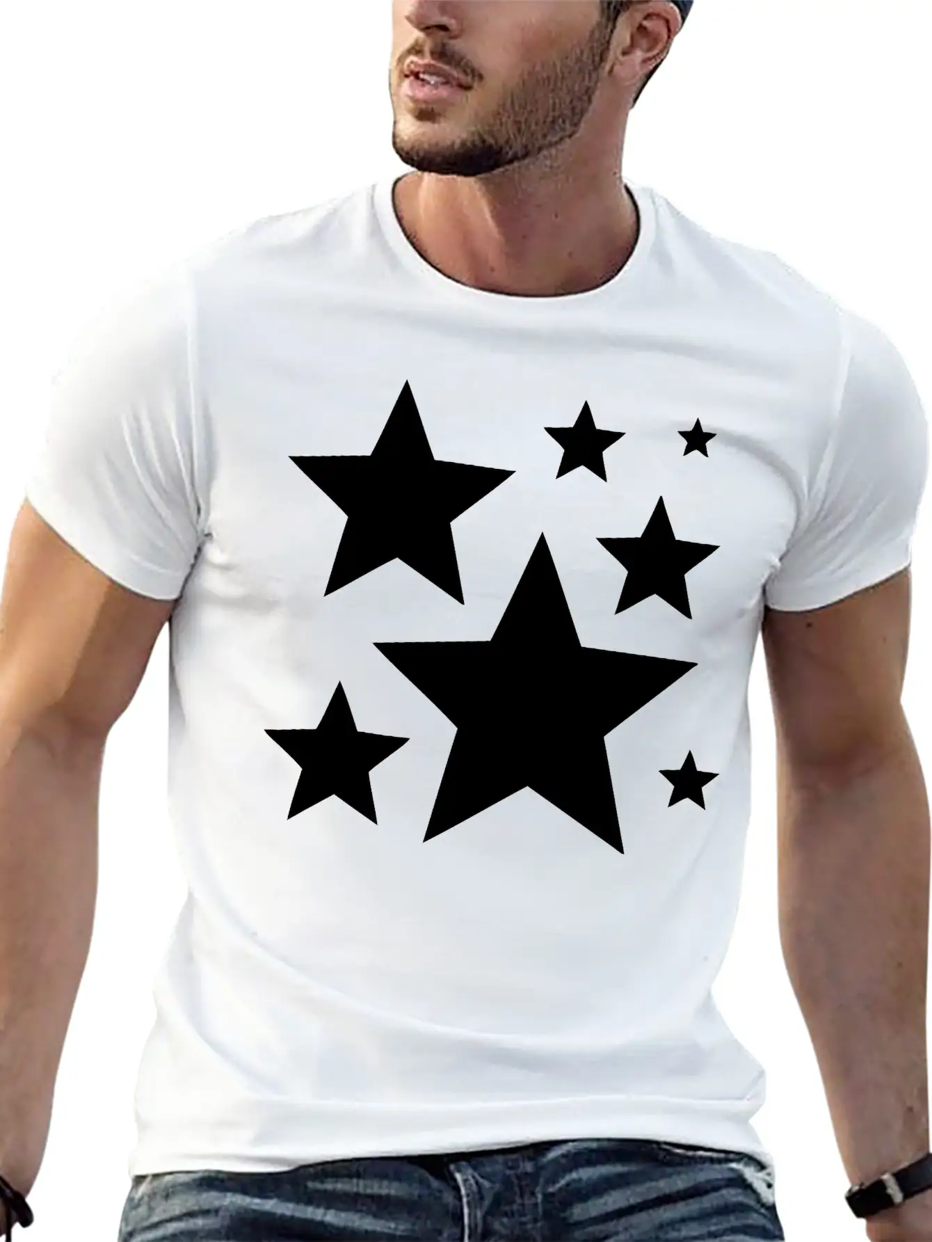 Stars Unisex Casual T-Shirt – Clean Design For Daily Comfort