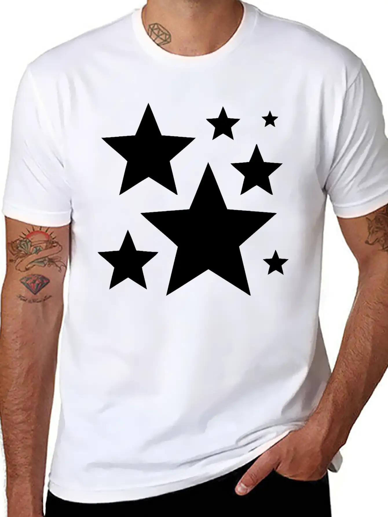 Stars Unisex Casual T-Shirt – Clean Design For Daily Comfort