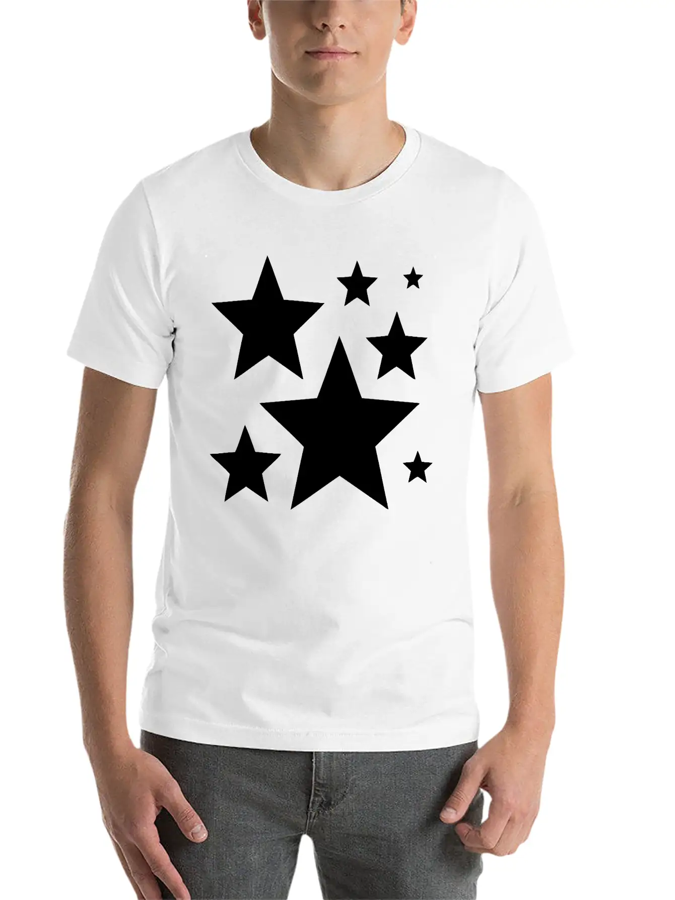 Stars Unisex Casual T-Shirt – Clean Design For Daily Comfort