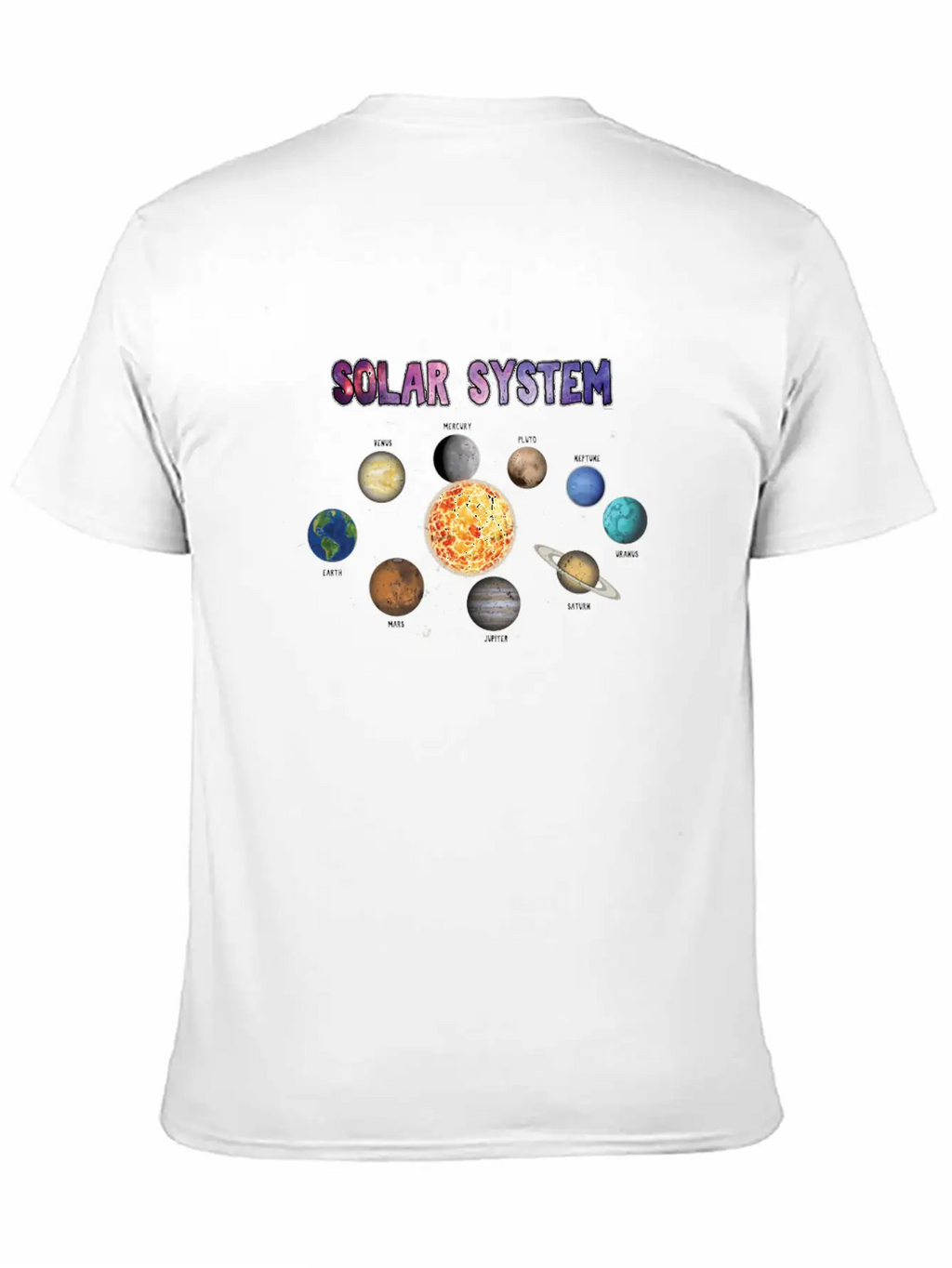 Stars Universe Planets Outerspace Gift Solar Unisex Casual T-Shirt – Clean Design For Daily Comfort