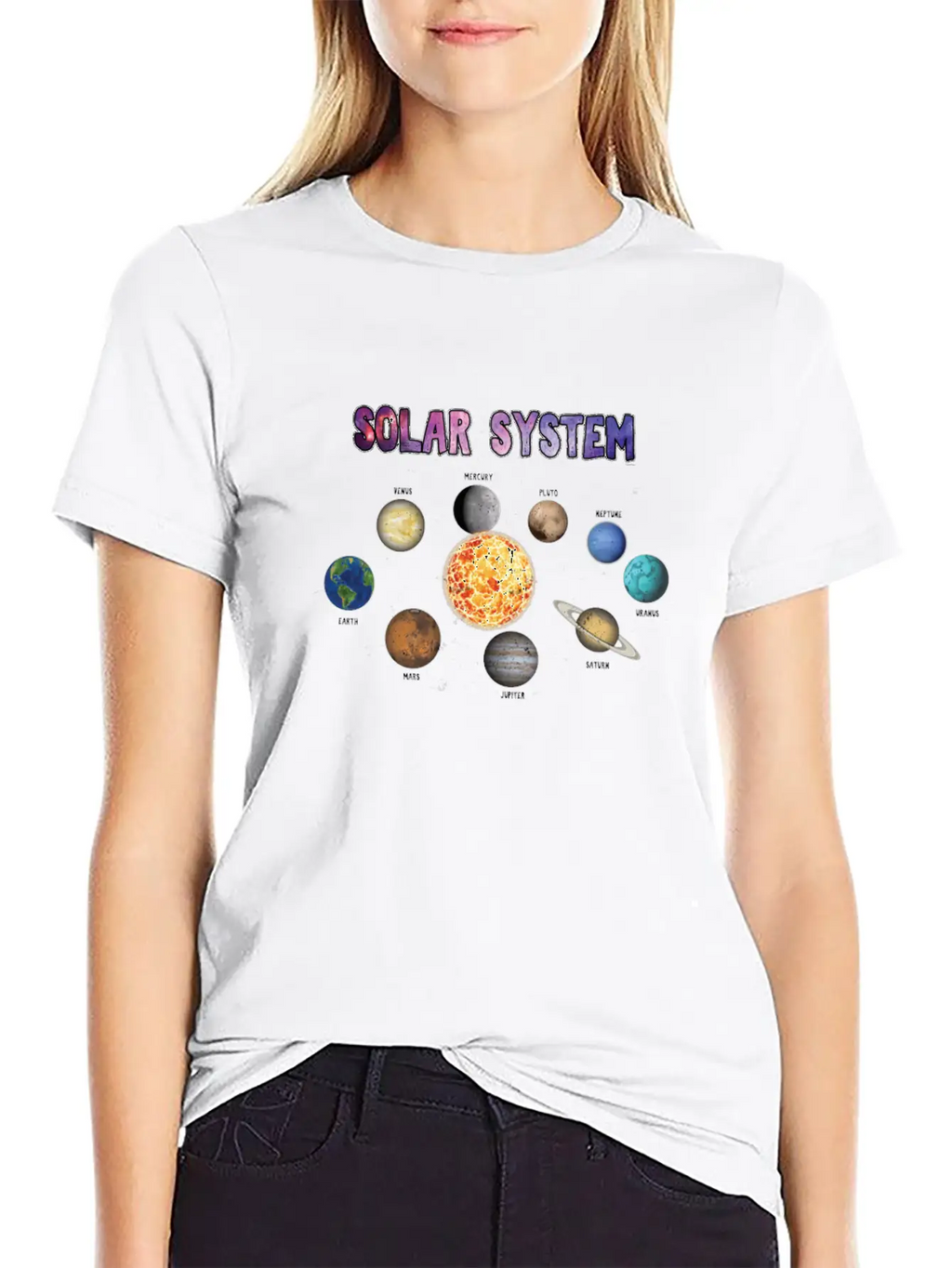 Stars Universe Planets Outerspace Gift Solar Unisex Casual T-Shirt – Clean Design For Daily Comfort