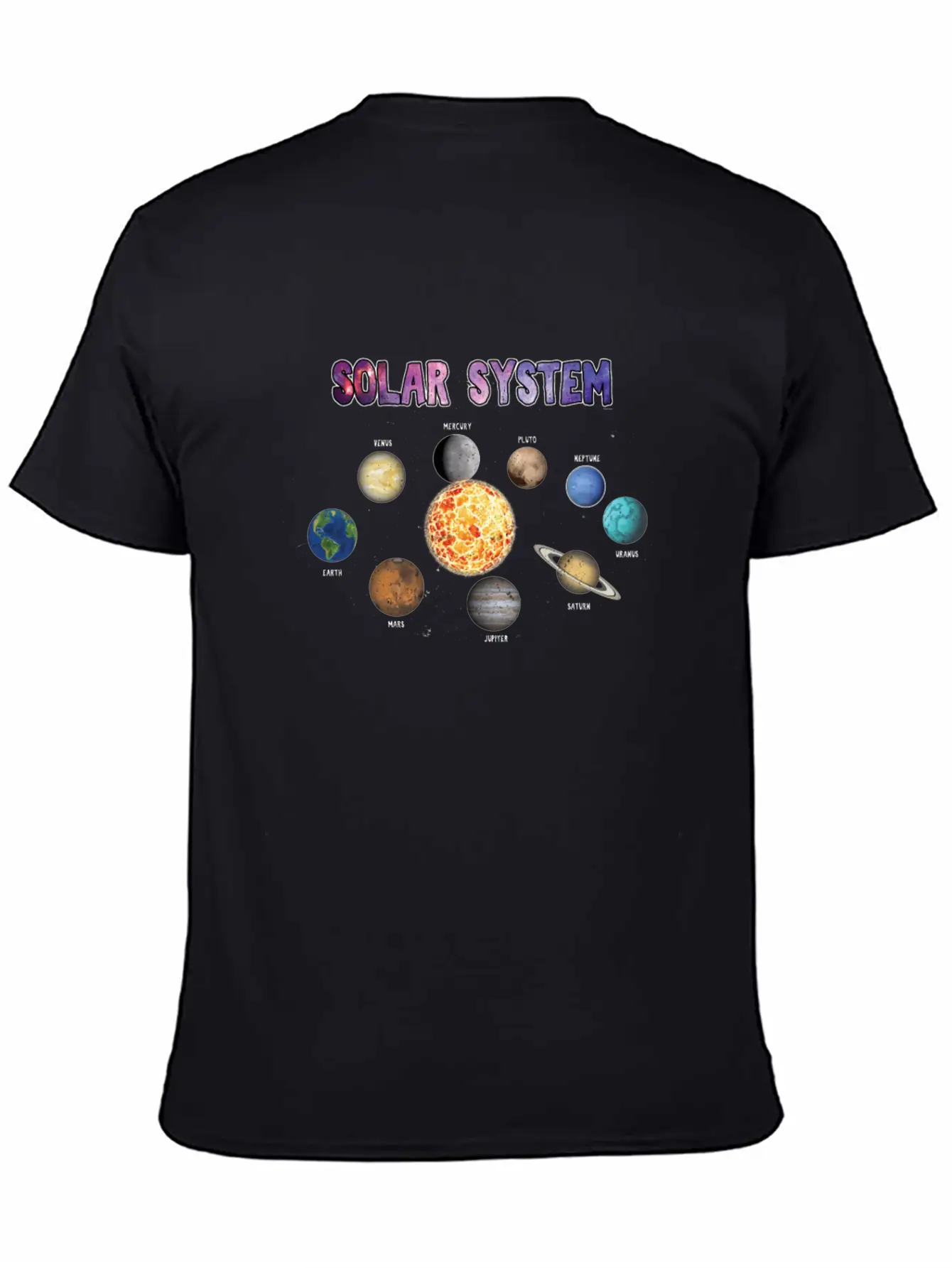 Stars Universe Planets Outerspace Gift Solar Unisex Casual T-Shirt – Clean Design For Daily Comfort