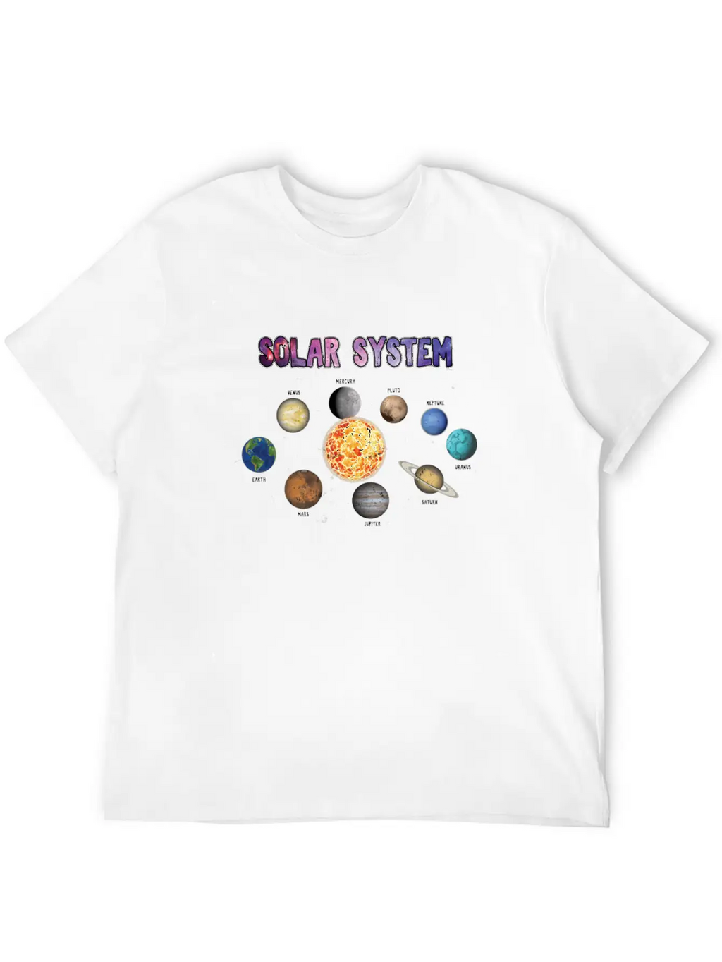 Stars Universe Planets Outerspace Gift Solar Unisex Casual T-Shirt – Clean Design For Daily Comfort