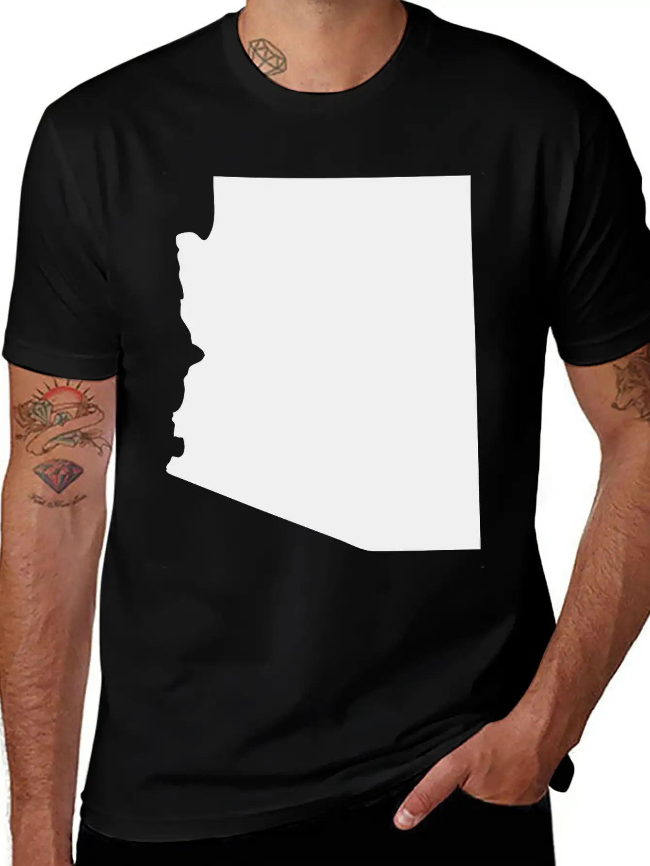 State Of Arizona Solid Unisex Casual T-Shirt – Clean Design For Daily Comfort