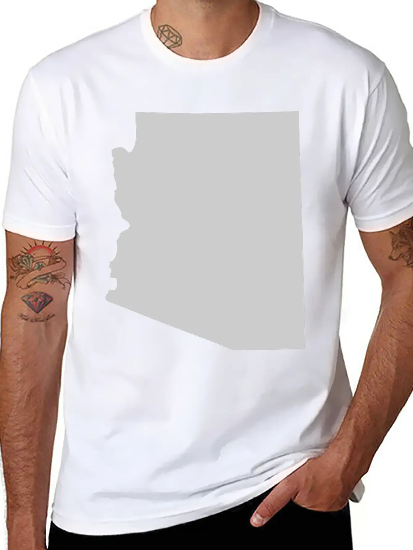 State Of Arizona Solid Unisex Casual T-Shirt – Clean Design For Daily Comfort