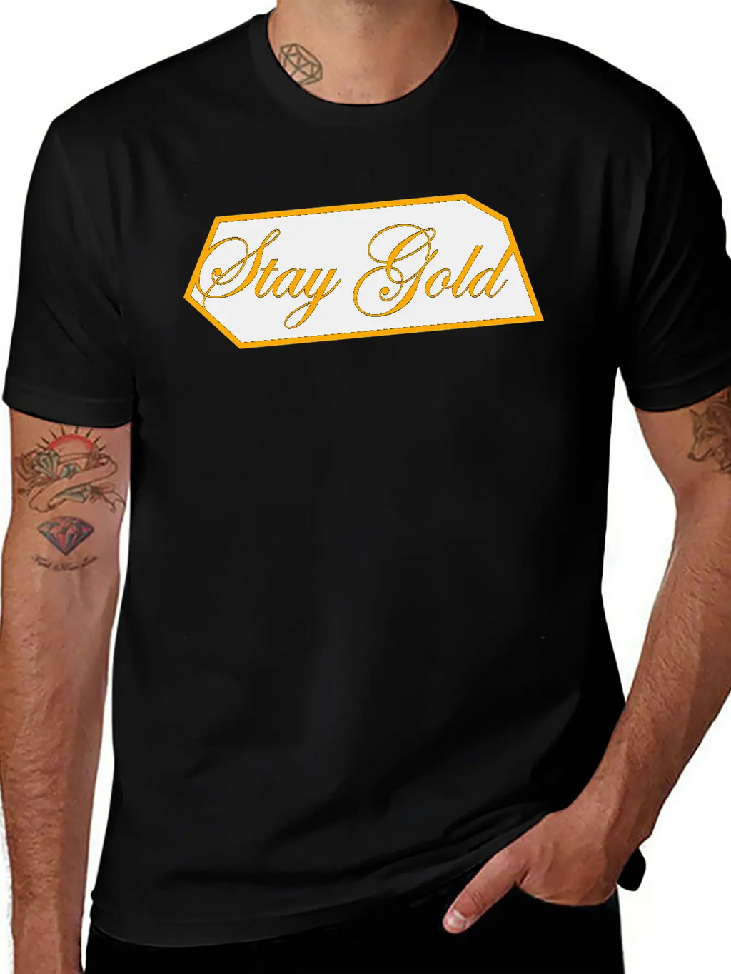 Stay Gold Brick Unisex Casual T-Shirt – Clean Design For Daily Comfort