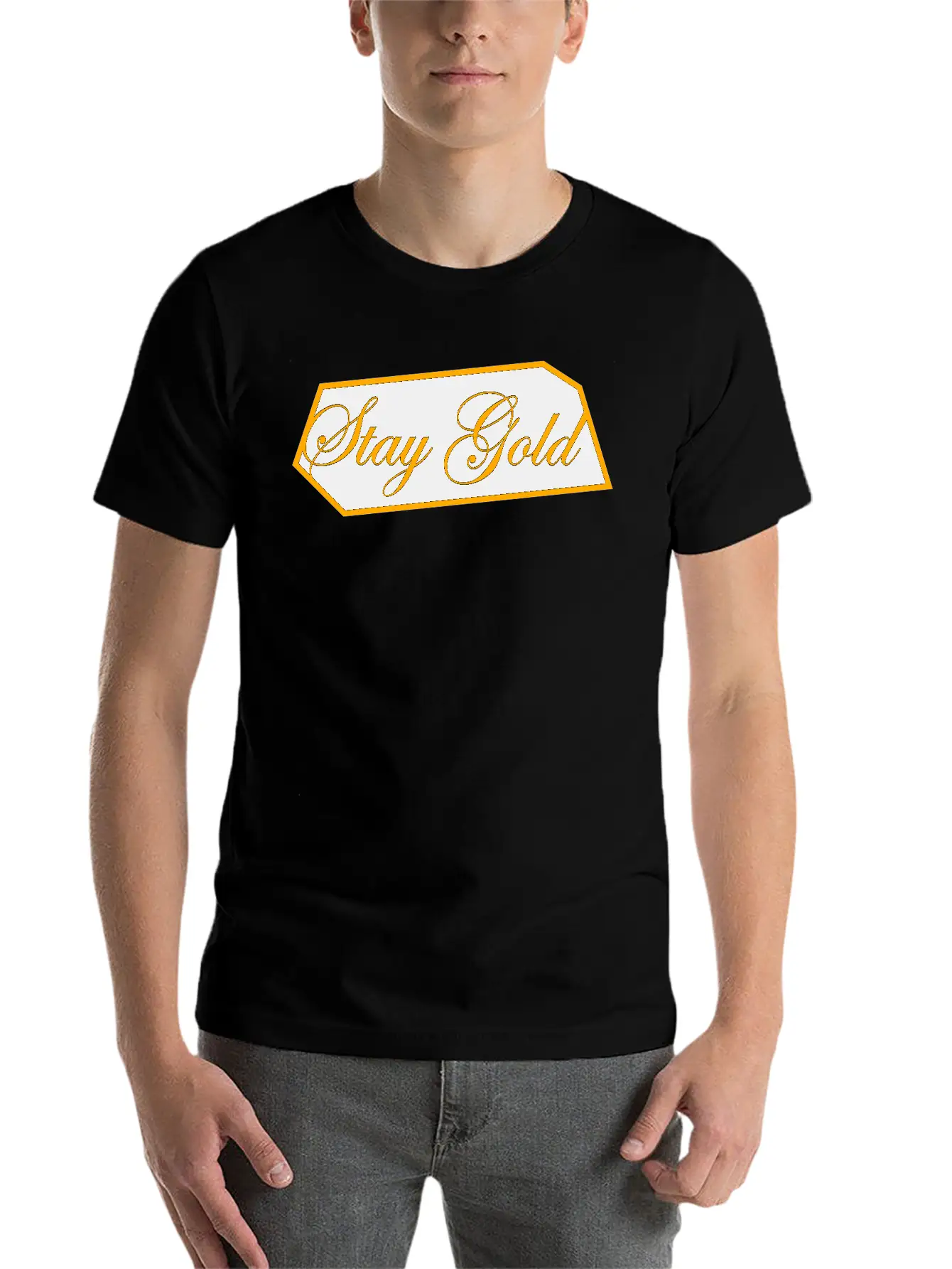 Stay Gold Brick Unisex Casual T-Shirt – Clean Design For Daily Comfort