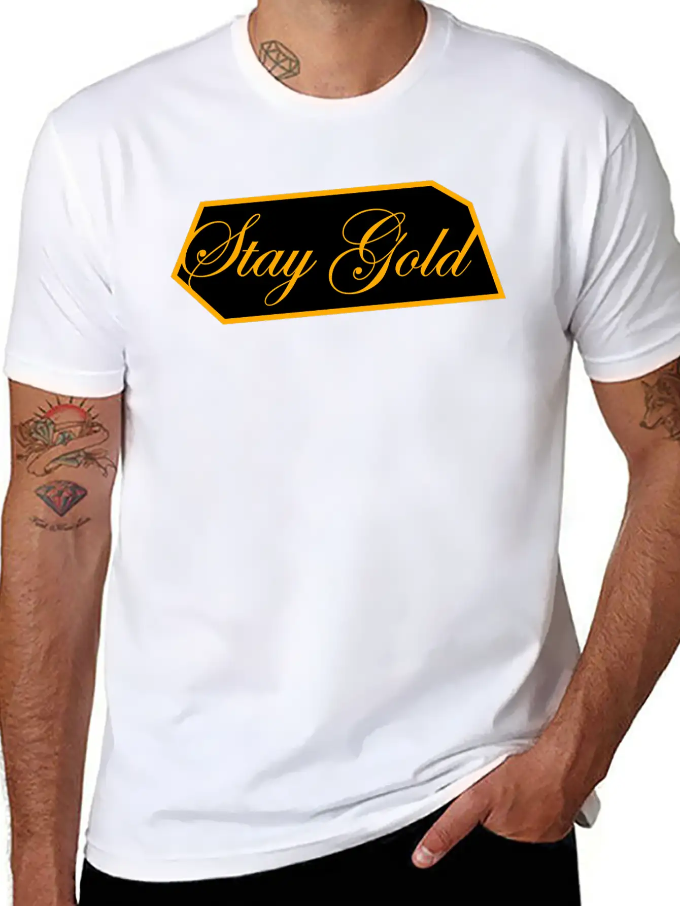 Stay Gold Brick Unisex Casual T-Shirt – Clean Design For Daily Comfort