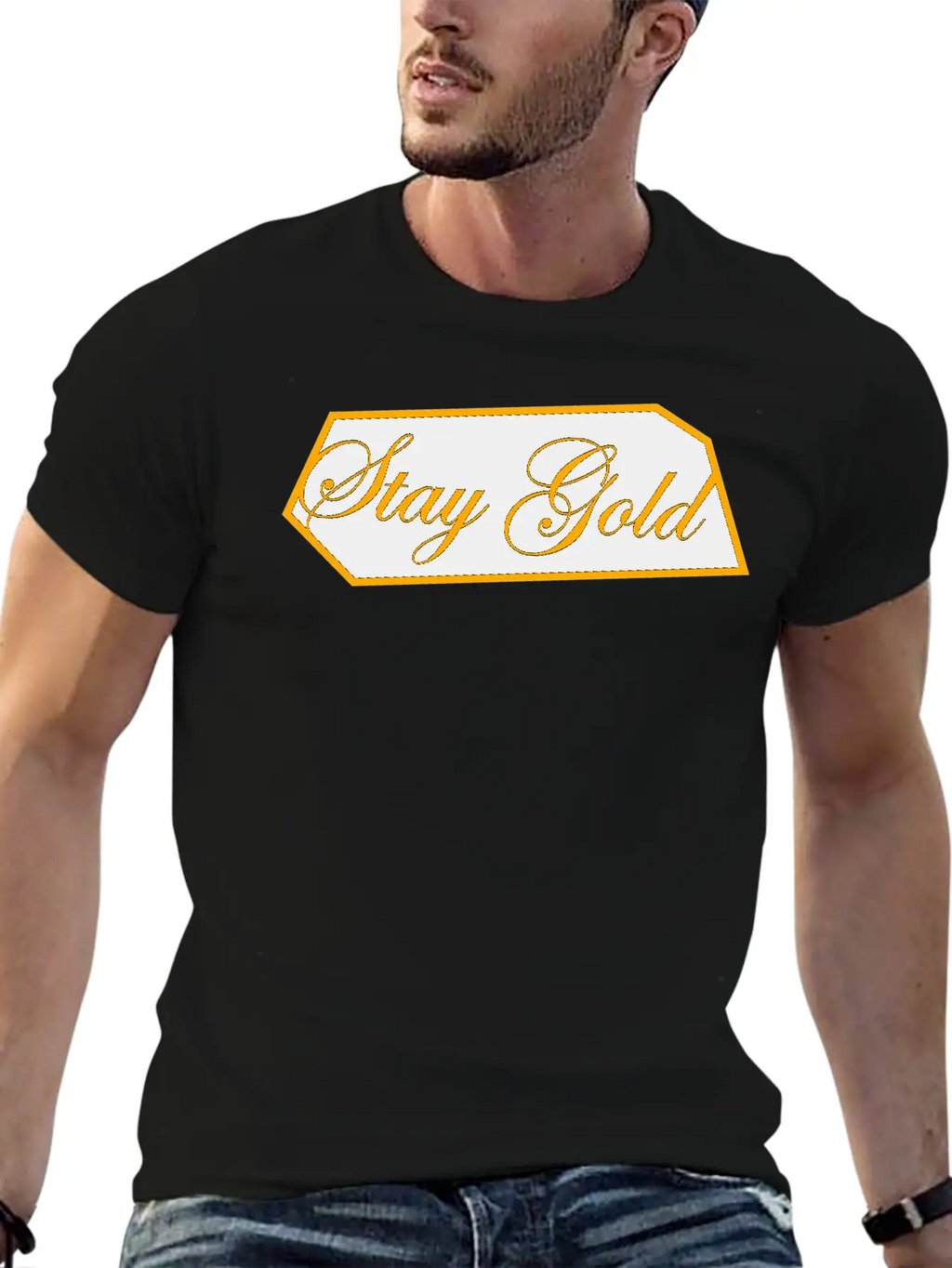 Stay Gold Brick Unisex Casual T-Shirt – Clean Design For Daily Comfort