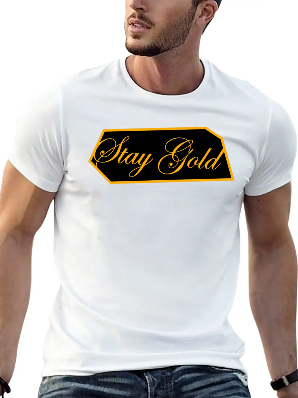 Stay Gold Brick Unisex Casual T-Shirt – Clean Design For Daily Comfort