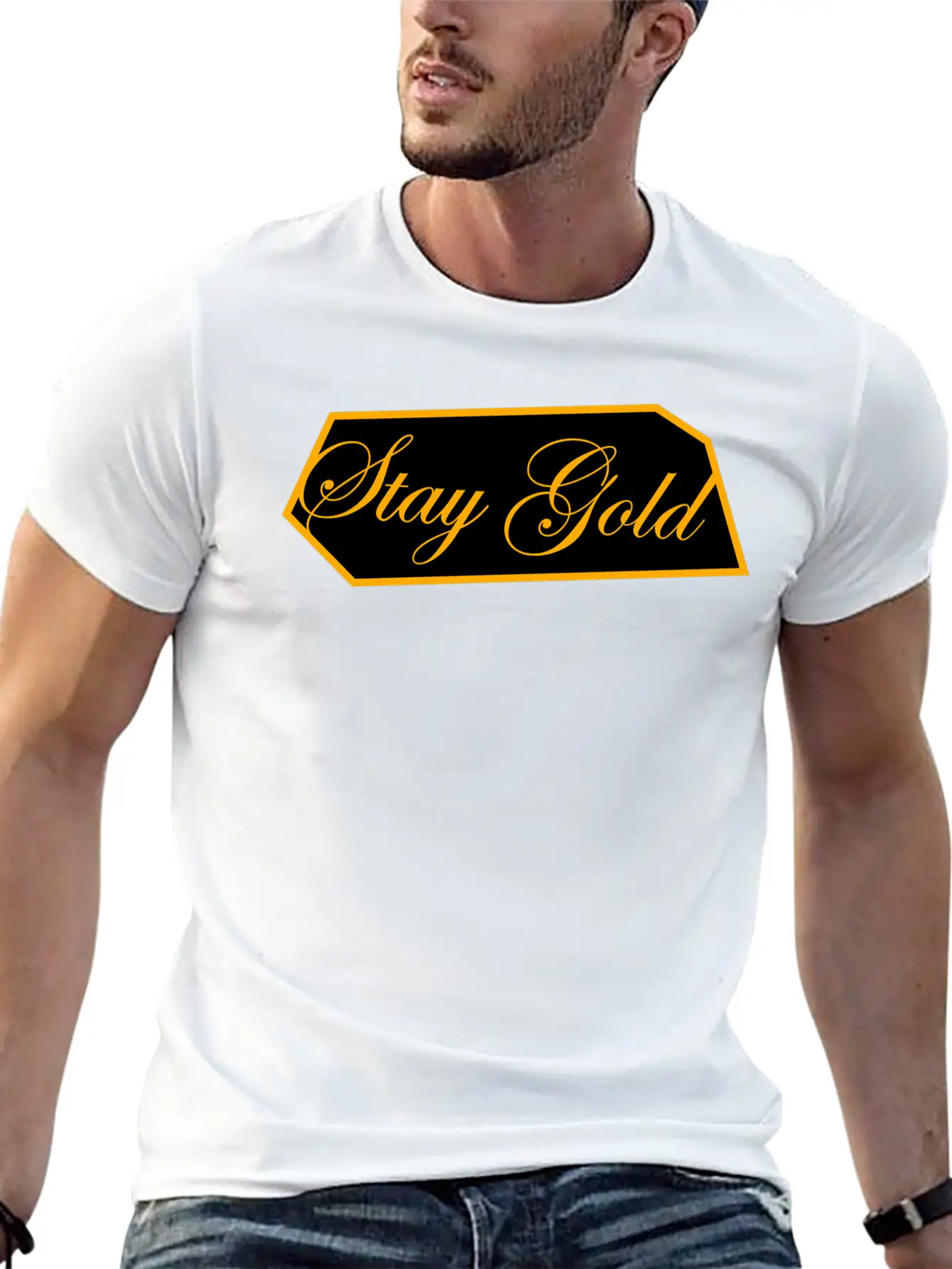 Stay Gold Brick Unisex Casual T-Shirt – Clean Design For Daily Comfort