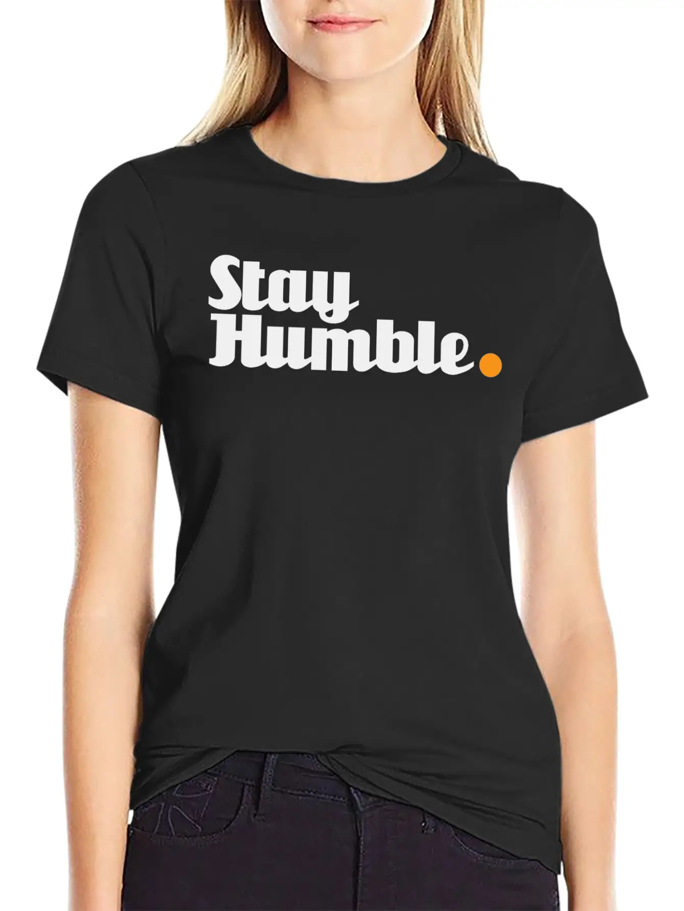 Stay Humble - 2 Of 6 Versions Unicorn Font Black Unisex Short Sleeve Soft Cotton T-Shirt – Casual Everyday Wear