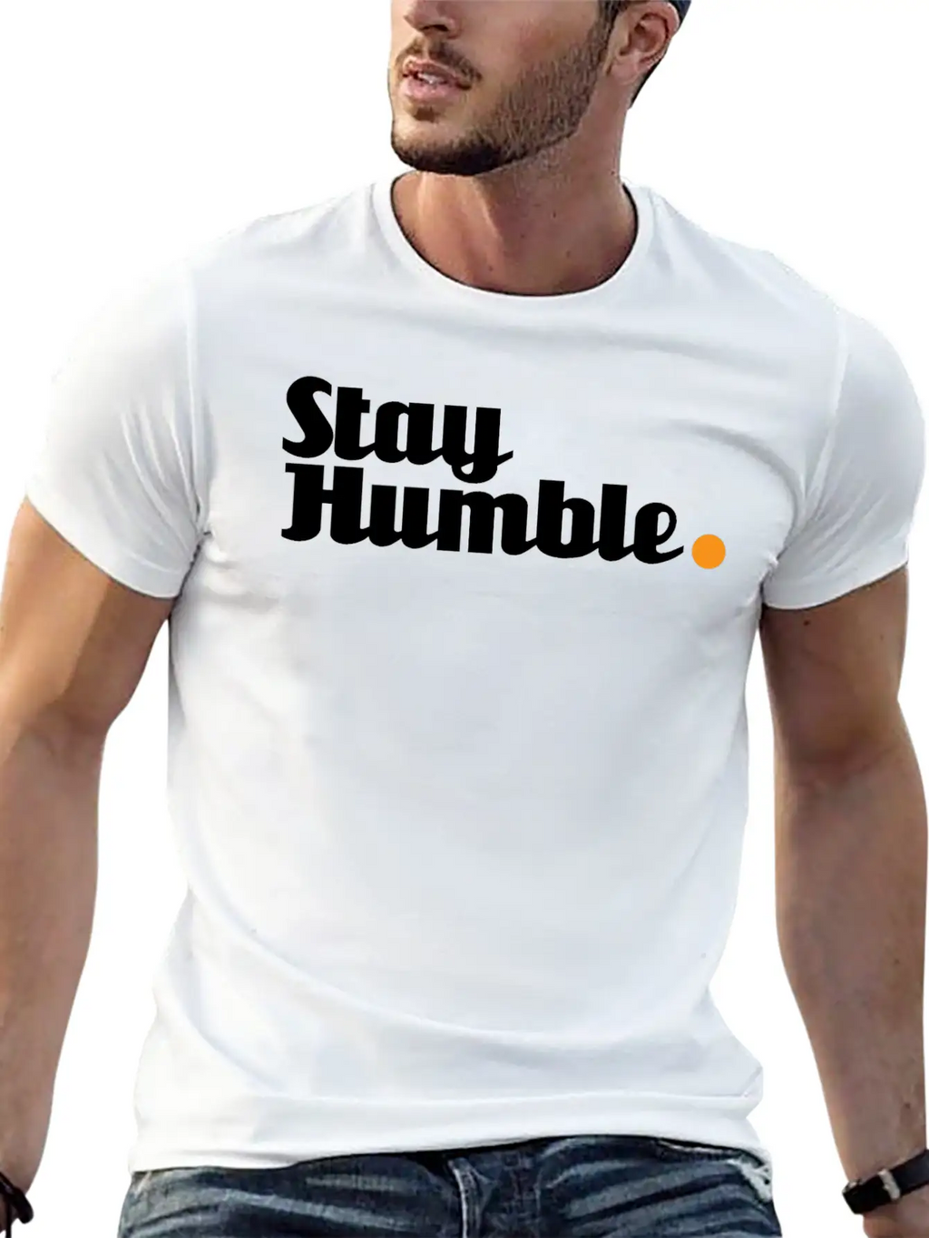 Stay Humble - 2 Of 6 Versions Unicorn Font Black Unisex Short Sleeve Soft Cotton T-Shirt – Casual Everyday Wear