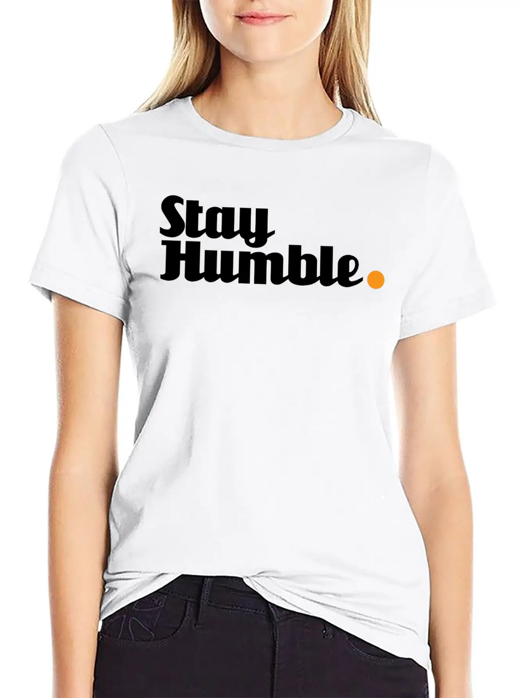 Stay Humble - 2 Of 6 Versions Unicorn Font Black Unisex Short Sleeve Soft Cotton T-Shirt – Casual Everyday Wear