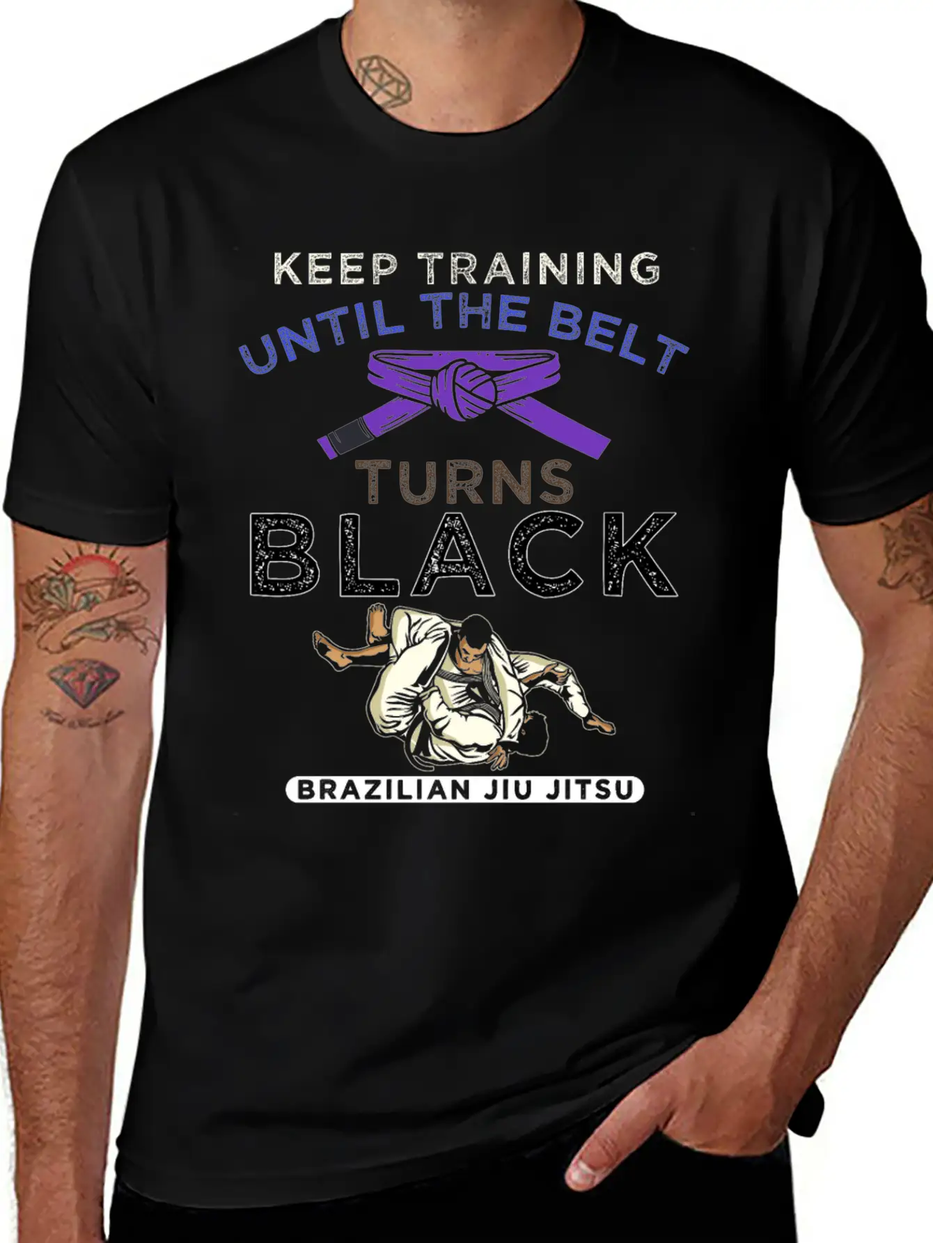 Stay Motivated Martial Arts Brazilian Jiu-Jitsu Casual Graphic T-Shirt – Simple And Comfortable Daily Wear