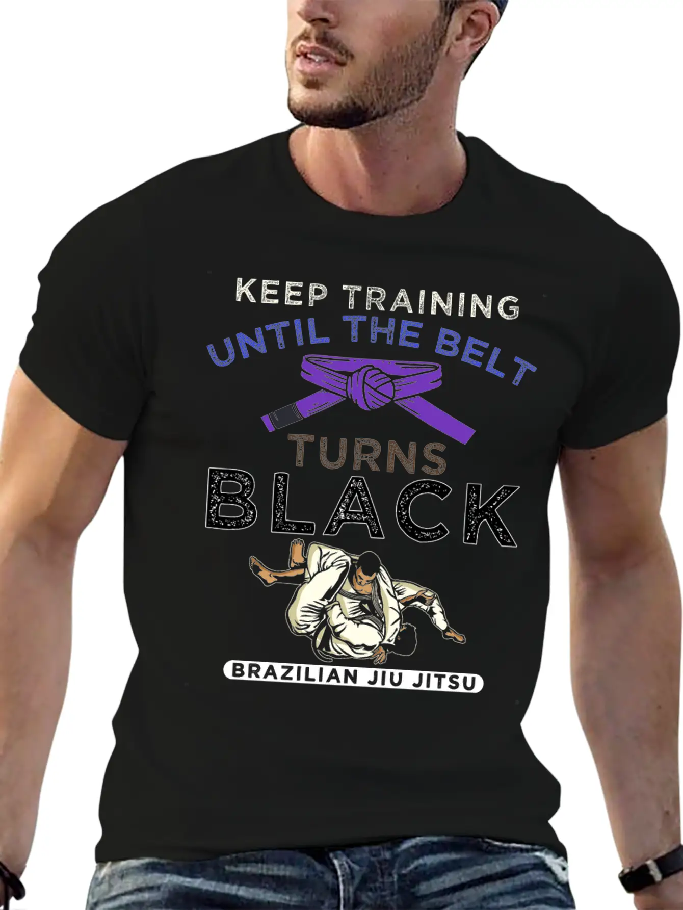 Stay Motivated Martial Arts Brazilian Jiu-Jitsu Casual Graphic T-Shirt – Simple And Comfortable Daily Wear