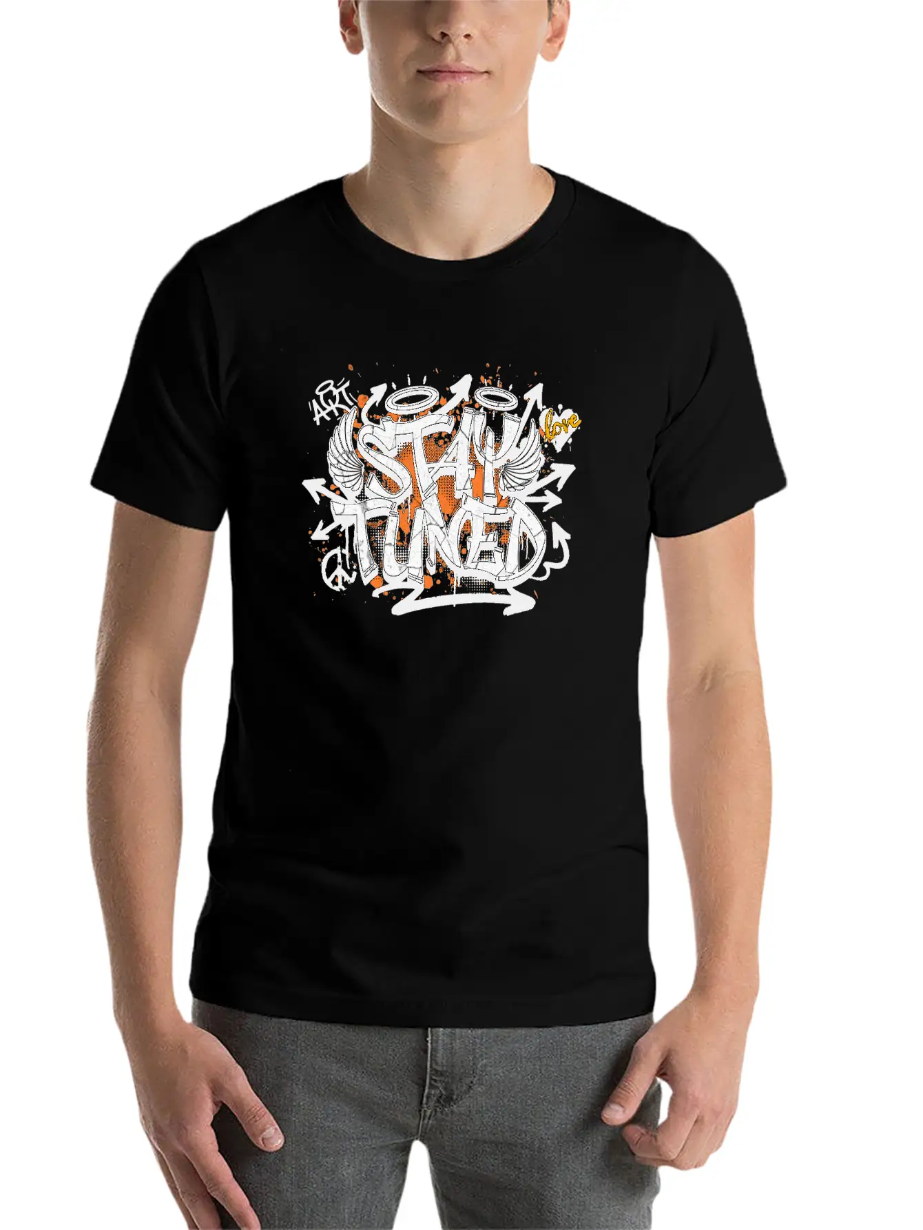 Stay Tuned Essential Cotton Tee For Daily Outfits – Unisex Style
