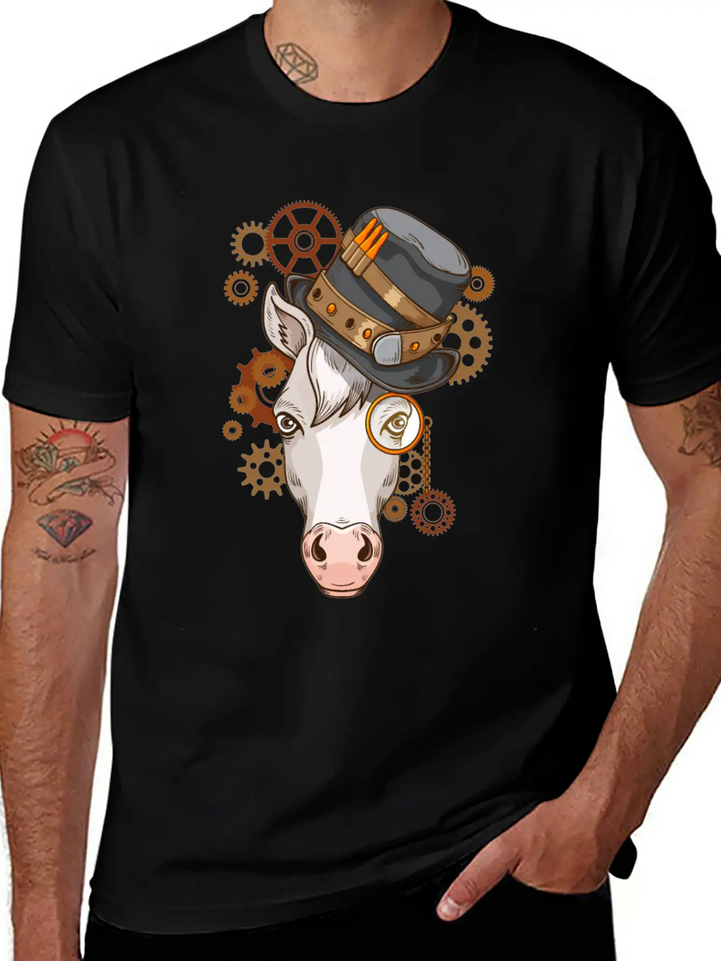 Steampunk Horse Riding Victorian Horses Steampunk Unisex Casual T-Shirt – Clean Design For Daily Comfort