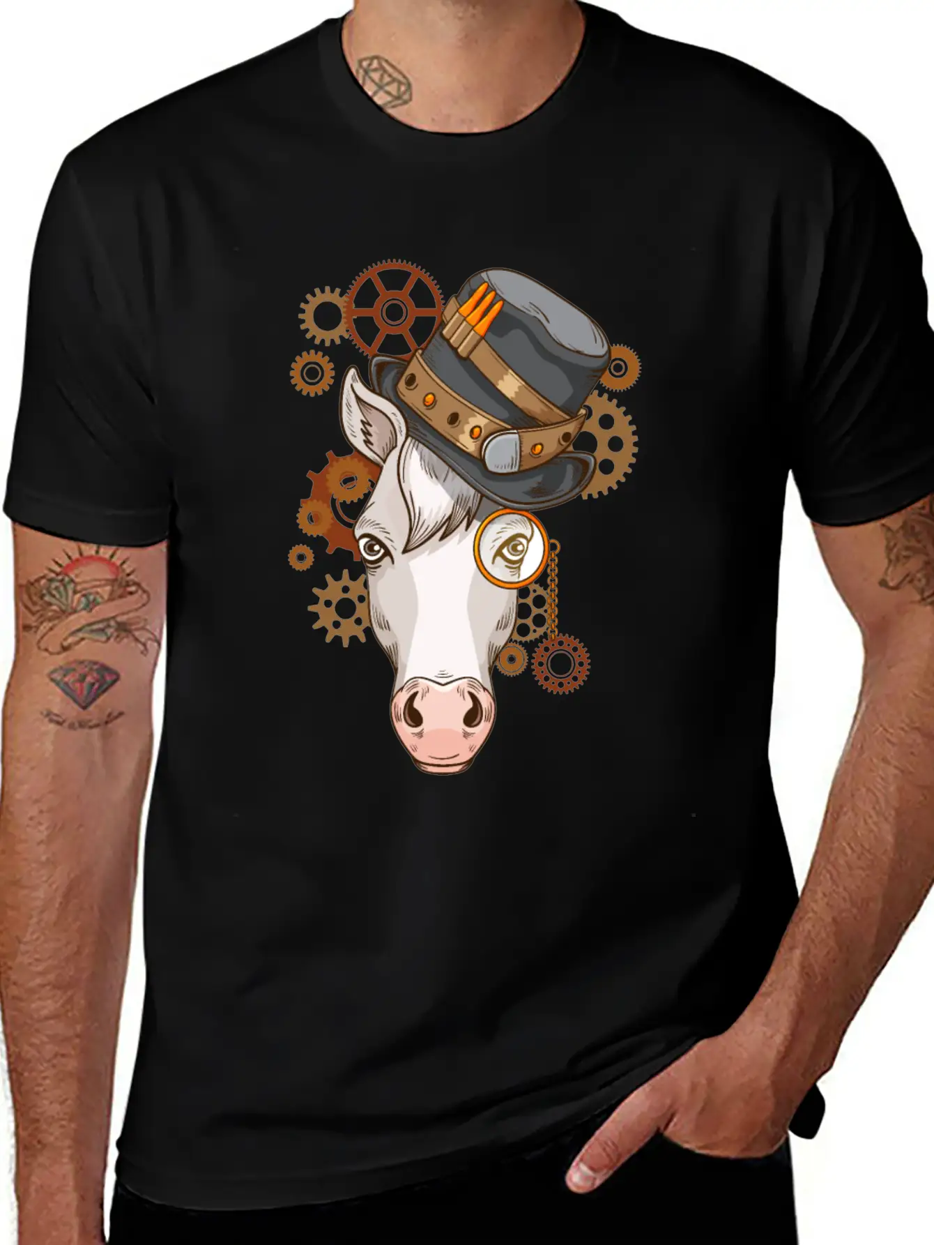 Steampunk Horse Riding Victorian Horses Steampunk Unisex Casual T-Shirt – Clean Design For Daily Comfort