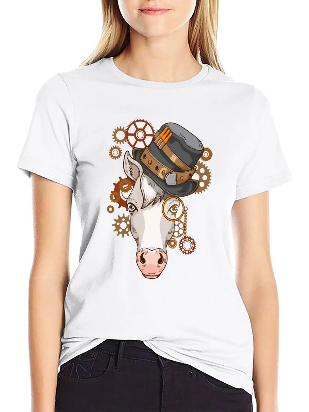 Steampunk Horse Riding Victorian Horses Steampunk Unisex Casual T-Shirt – Clean Design For Daily Comfort