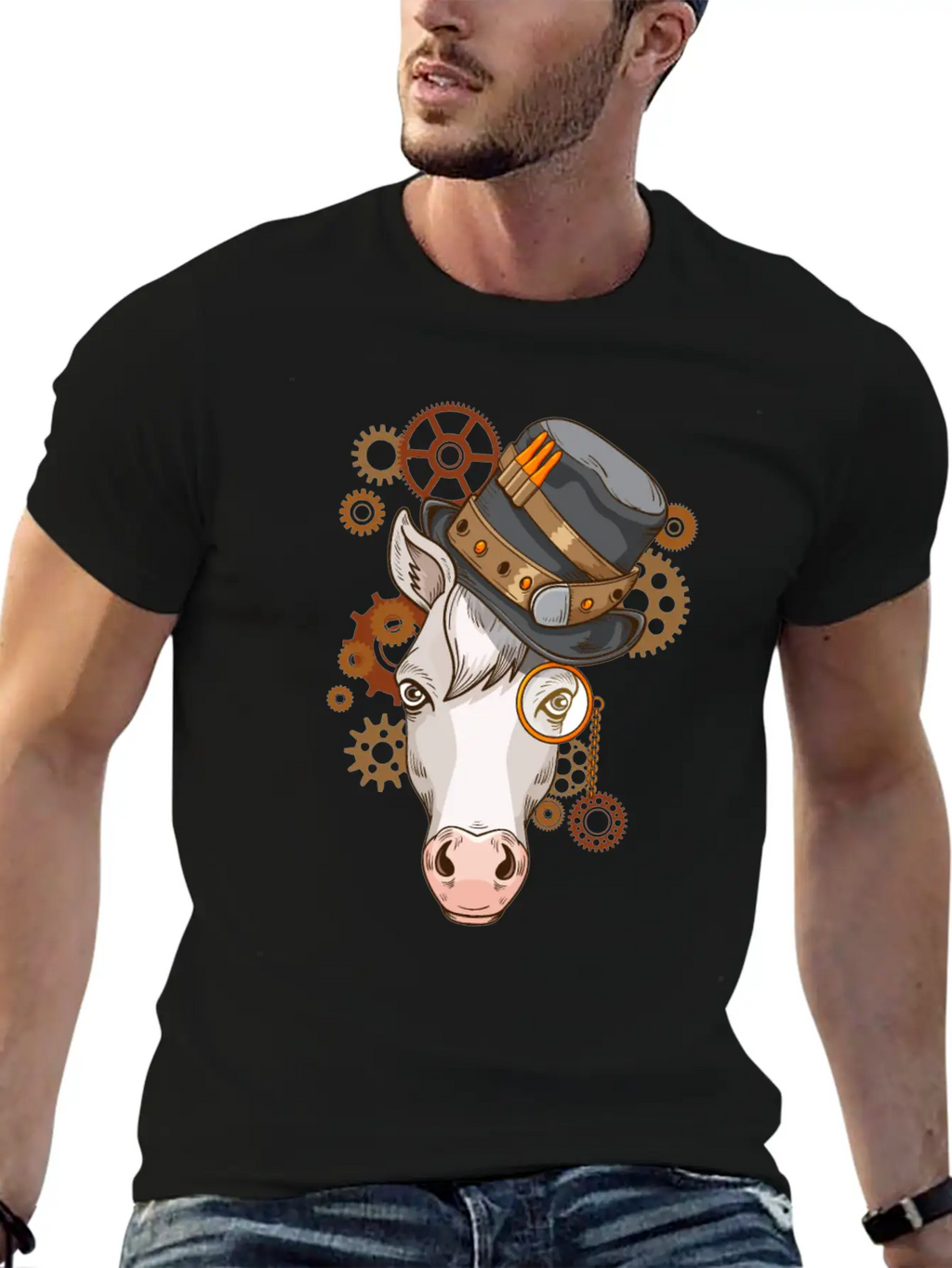 Steampunk Horse Riding Victorian Horses Steampunk Unisex Casual T-Shirt – Clean Design For Daily Comfort