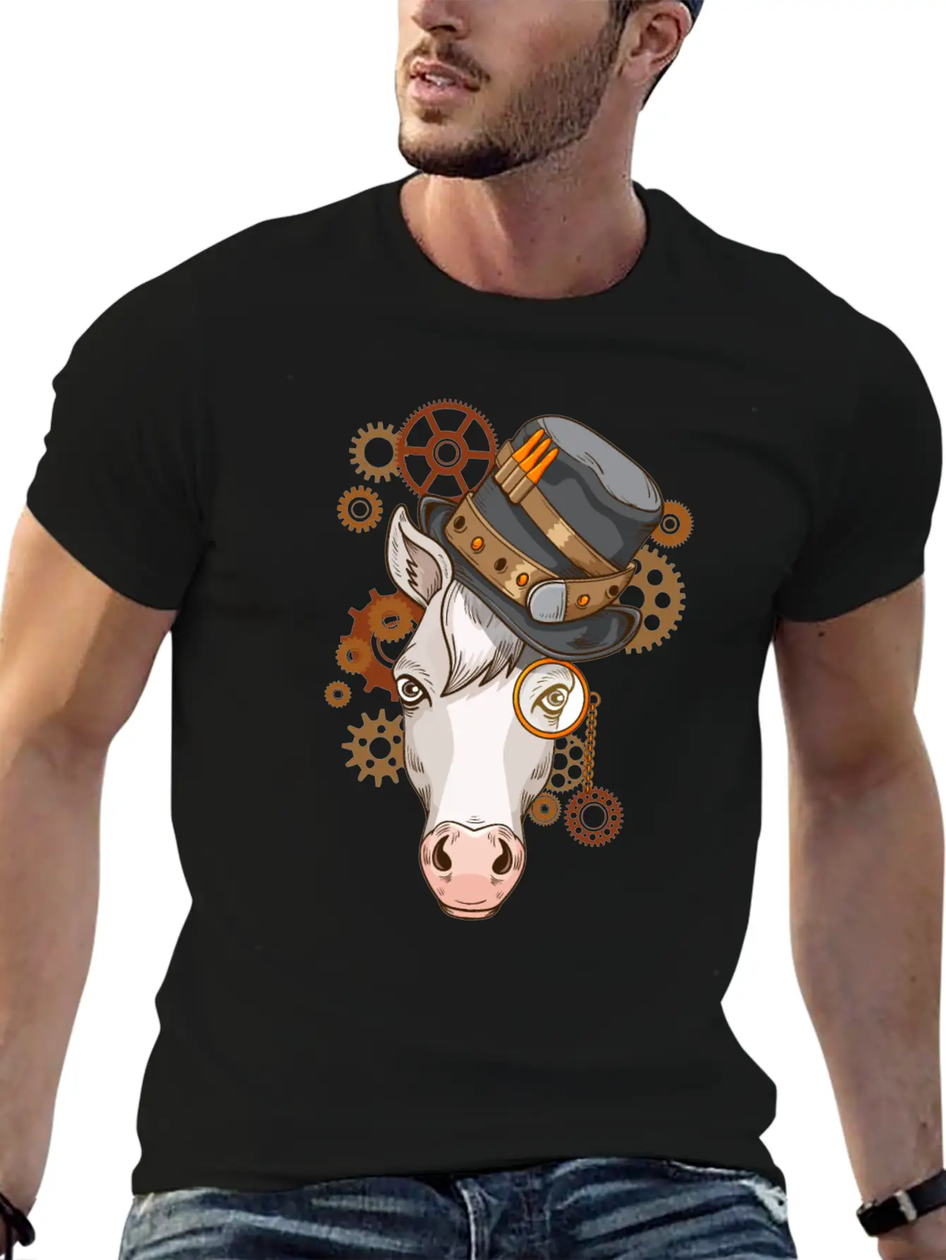 Steampunk Horse Riding Victorian Horses Steampunk Unisex Casual T-Shirt – Clean Design For Daily Comfort