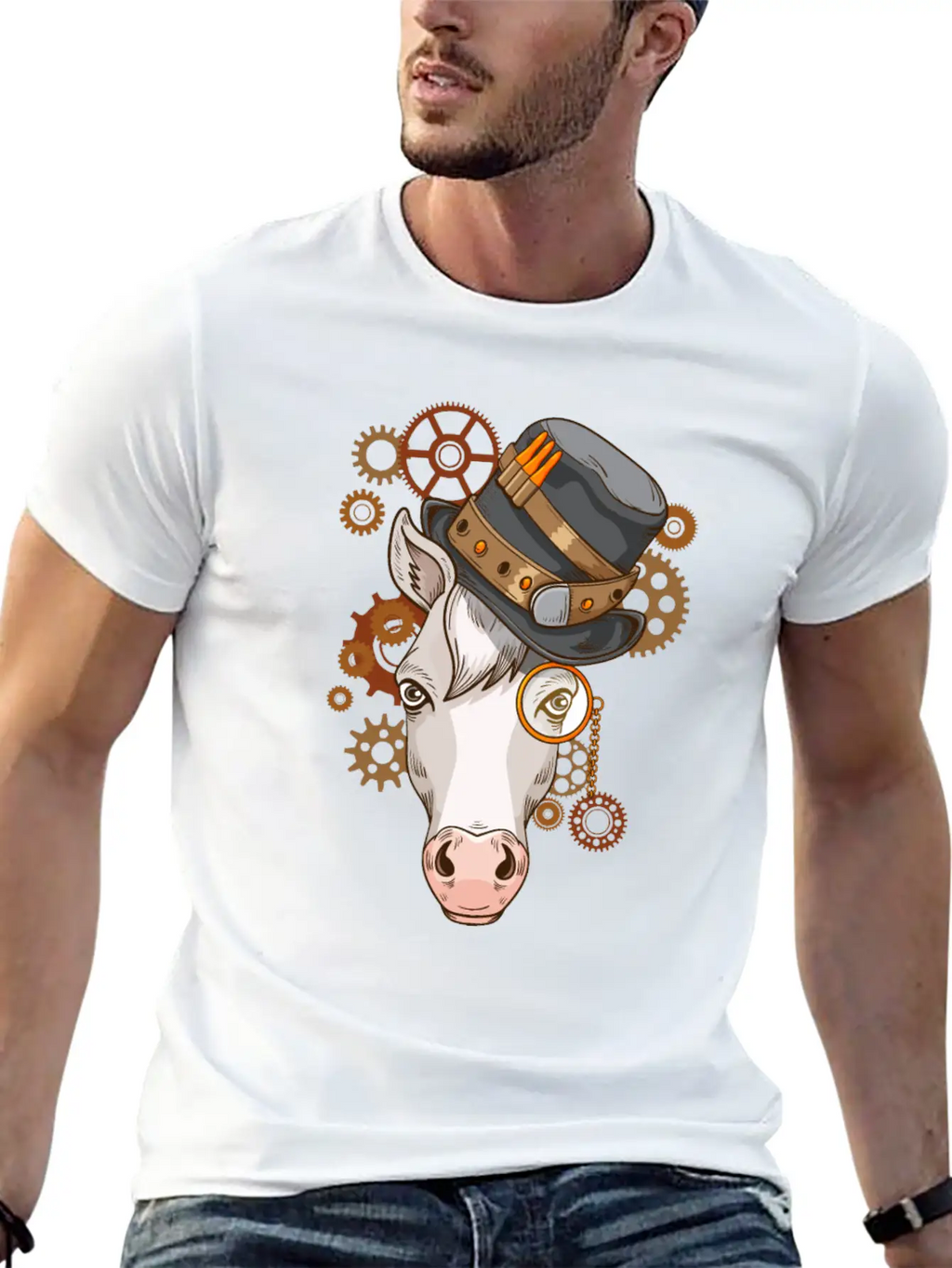 Steampunk Horse Riding Victorian Horses Steampunk Unisex Casual T-Shirt – Clean Design For Daily Comfort